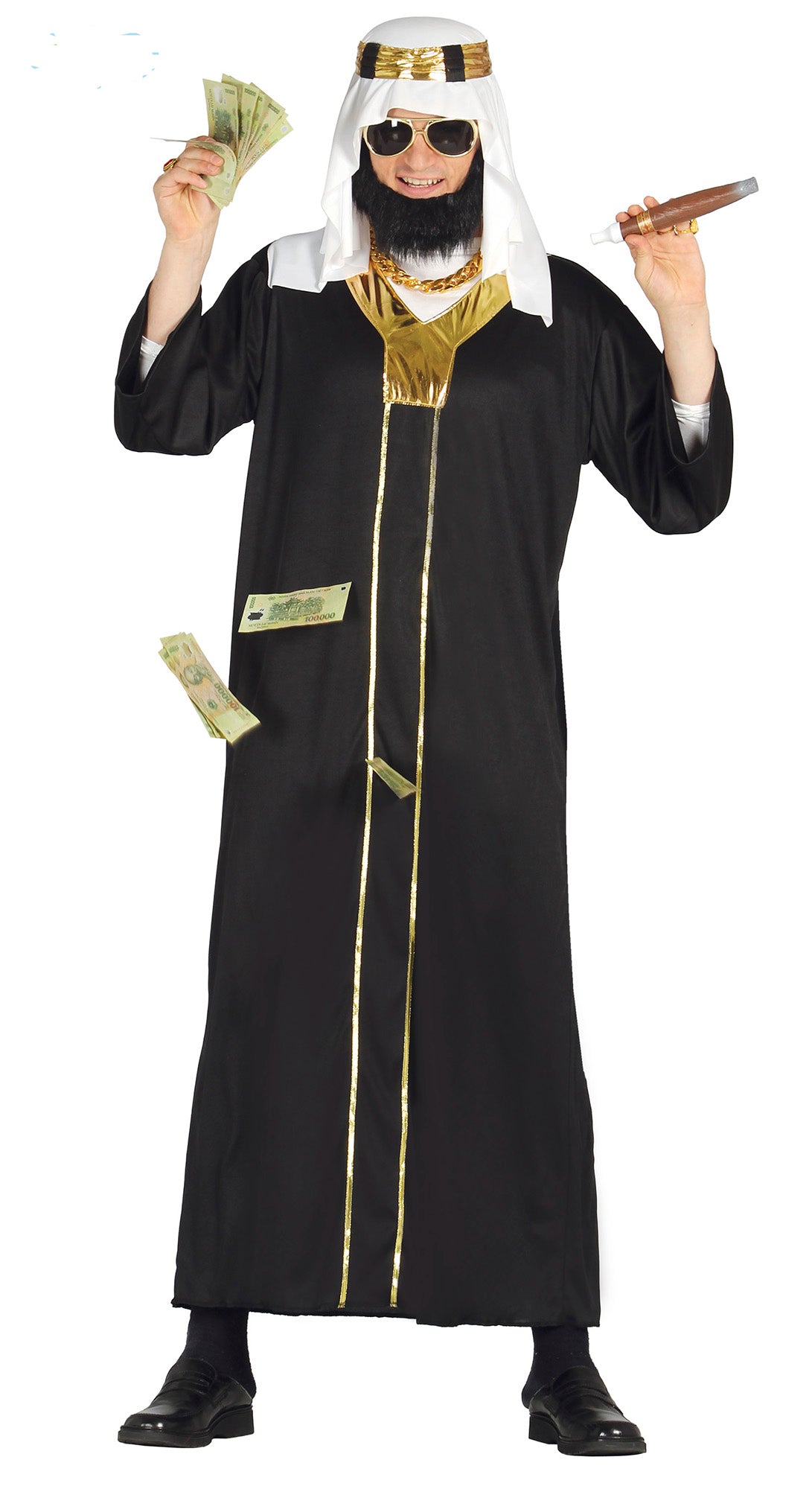 Arab Sheik fancy dress costume black.