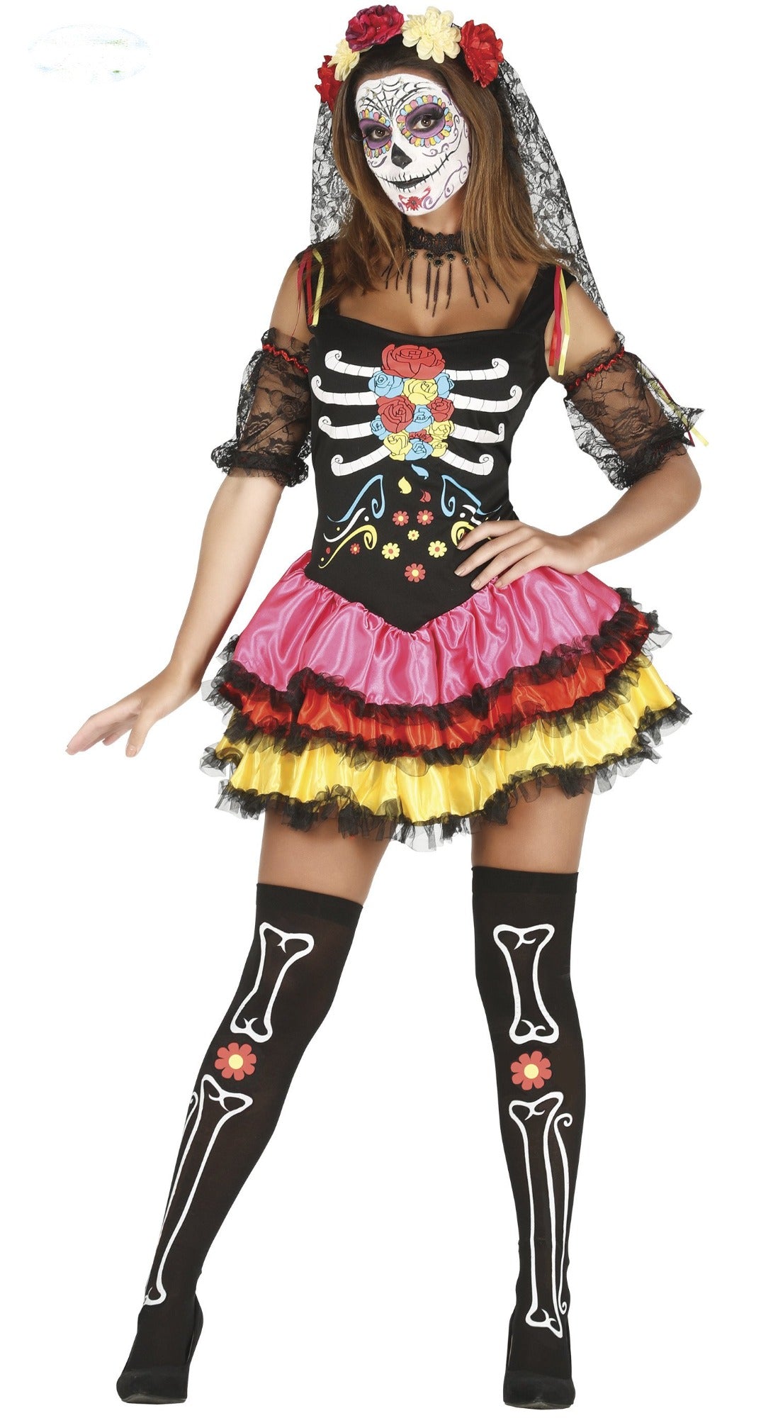 Adult Day Of The Dead Mexican Costume Woman