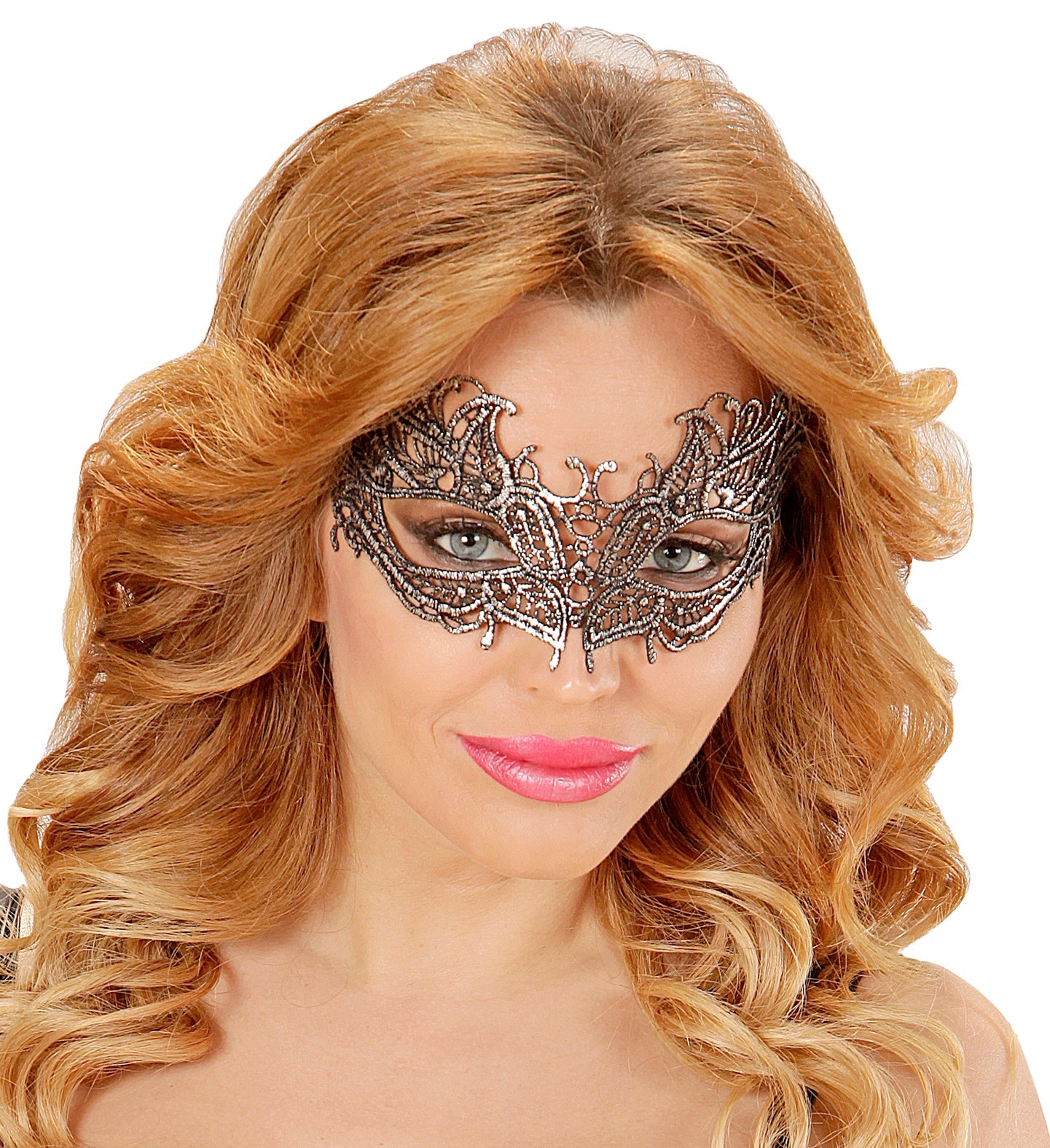 Antique Silver Lace masquerade Eye-mask