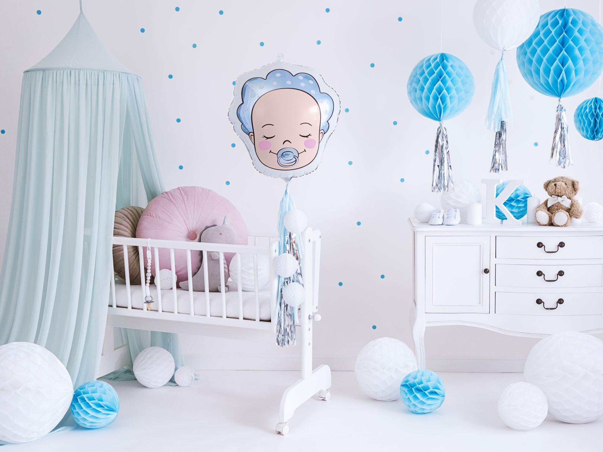 Baby Boy Foil Balloon Blue for gender reveal