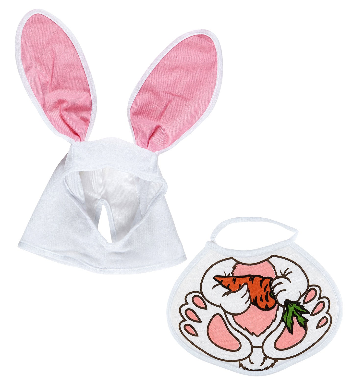 Baby Rabbit Bonnet and Bib Set 