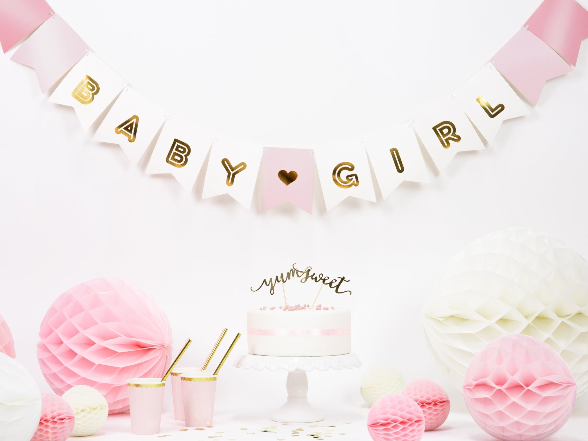 Banner Baby Girl 15 x 160 cm Gender Reveal