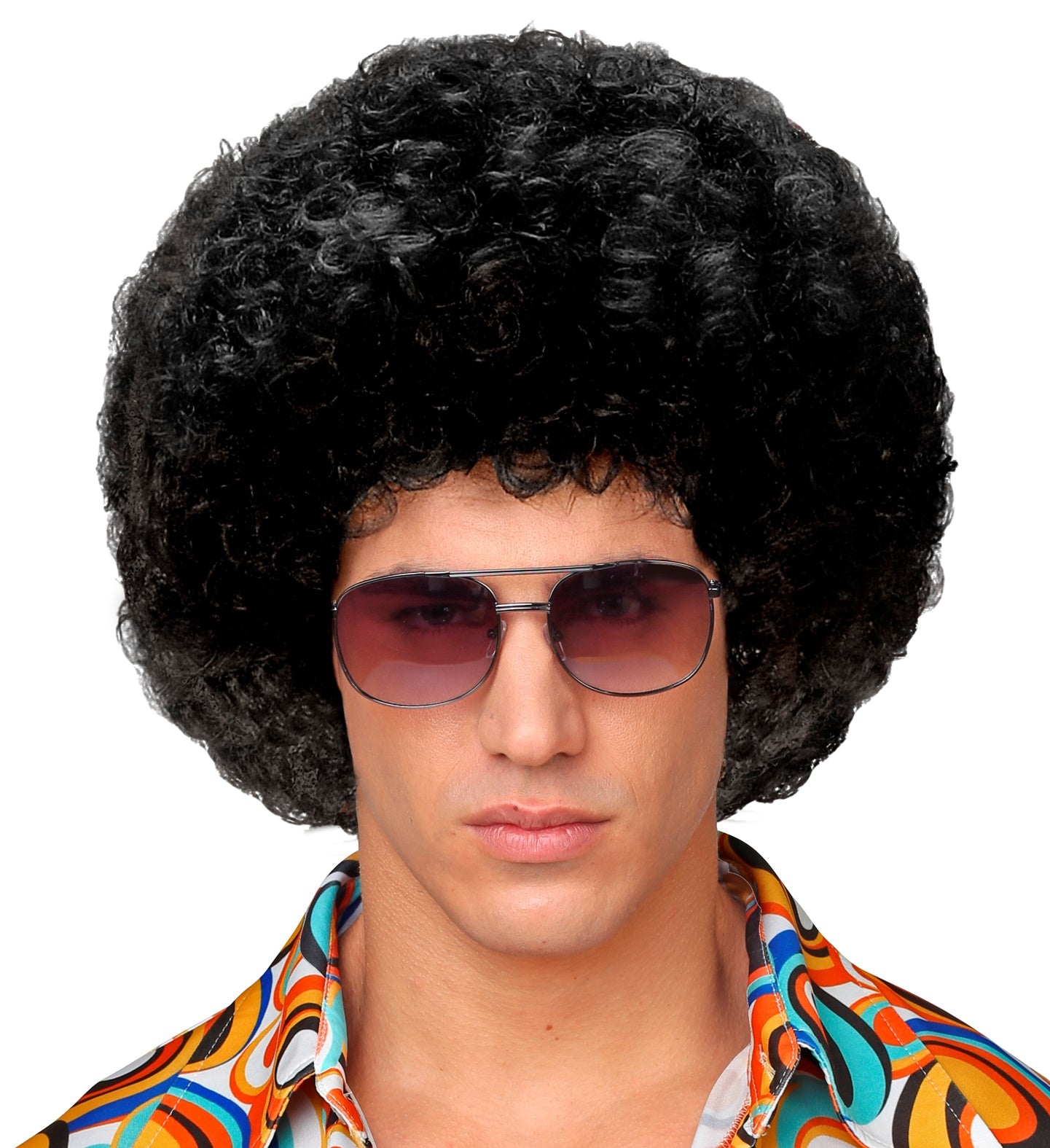 Black 70's Disco Afro Wig Men's