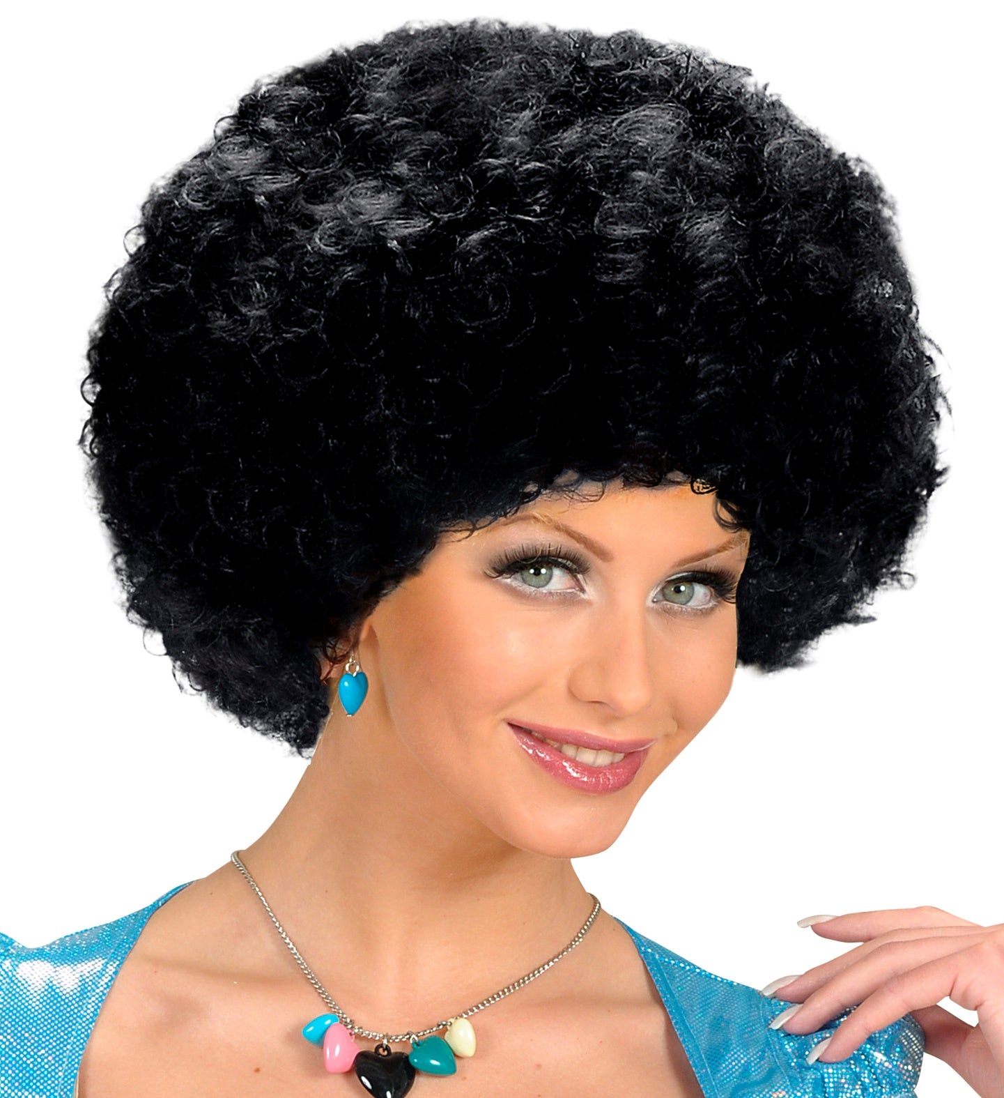 Black 70's Disco Wig women's