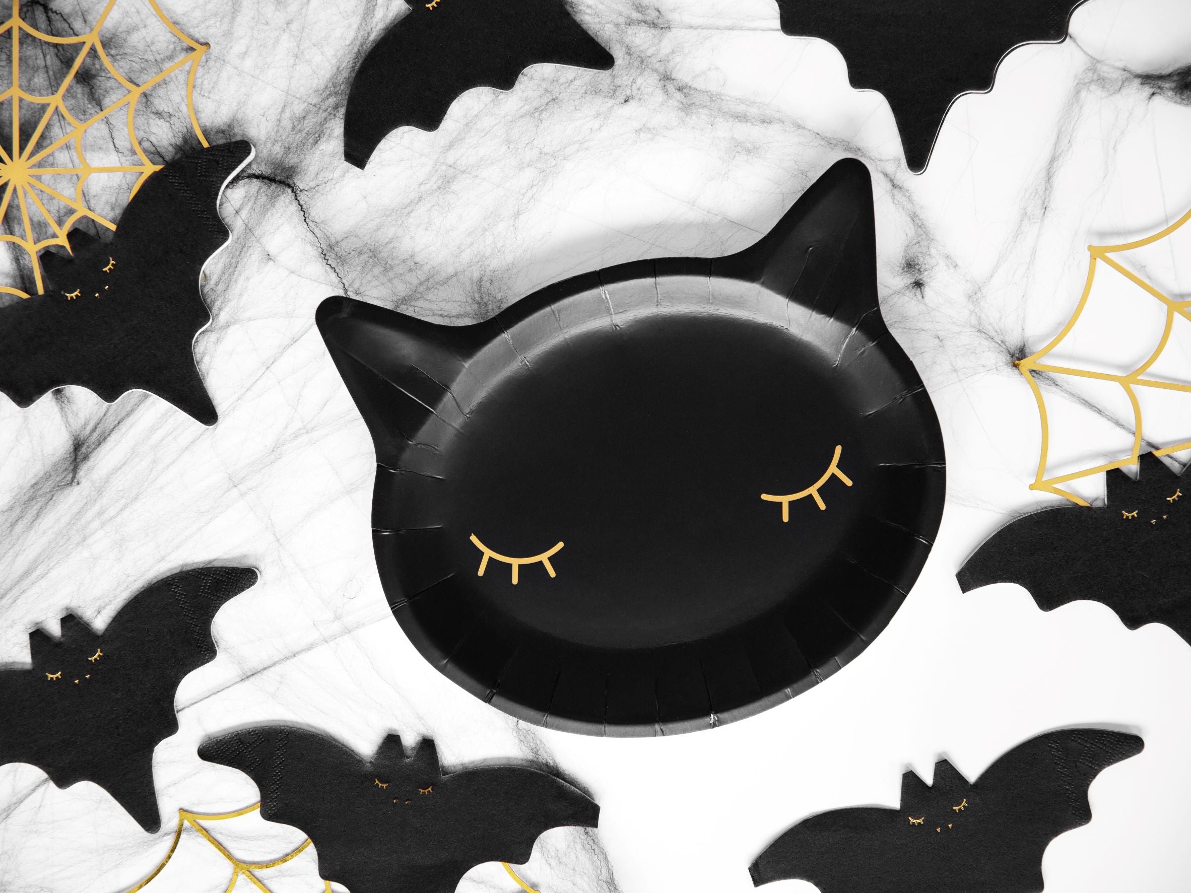 Black Cat Plates Party tableware decorations