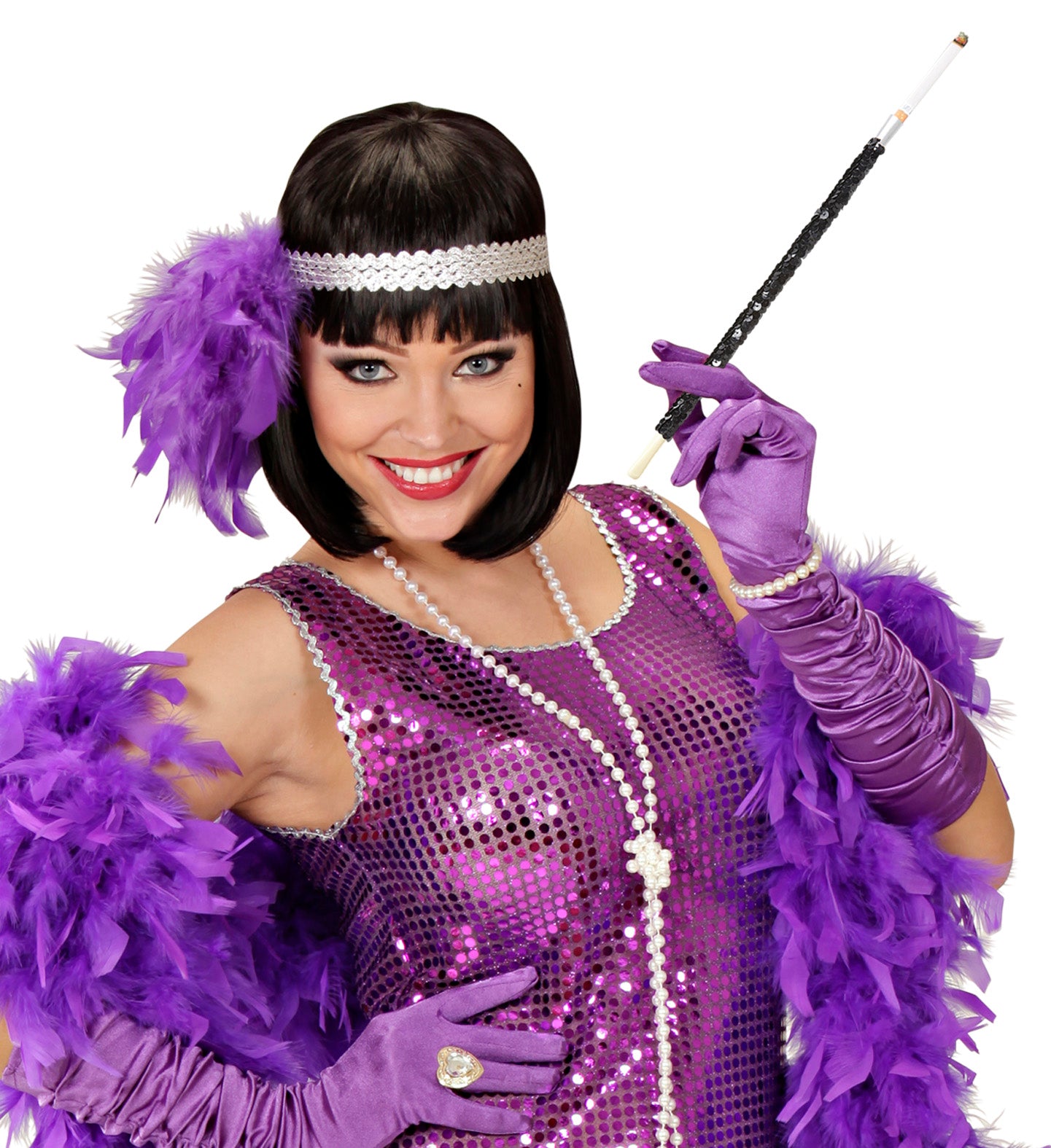 Black Sequin 1920's Cigarette Holder