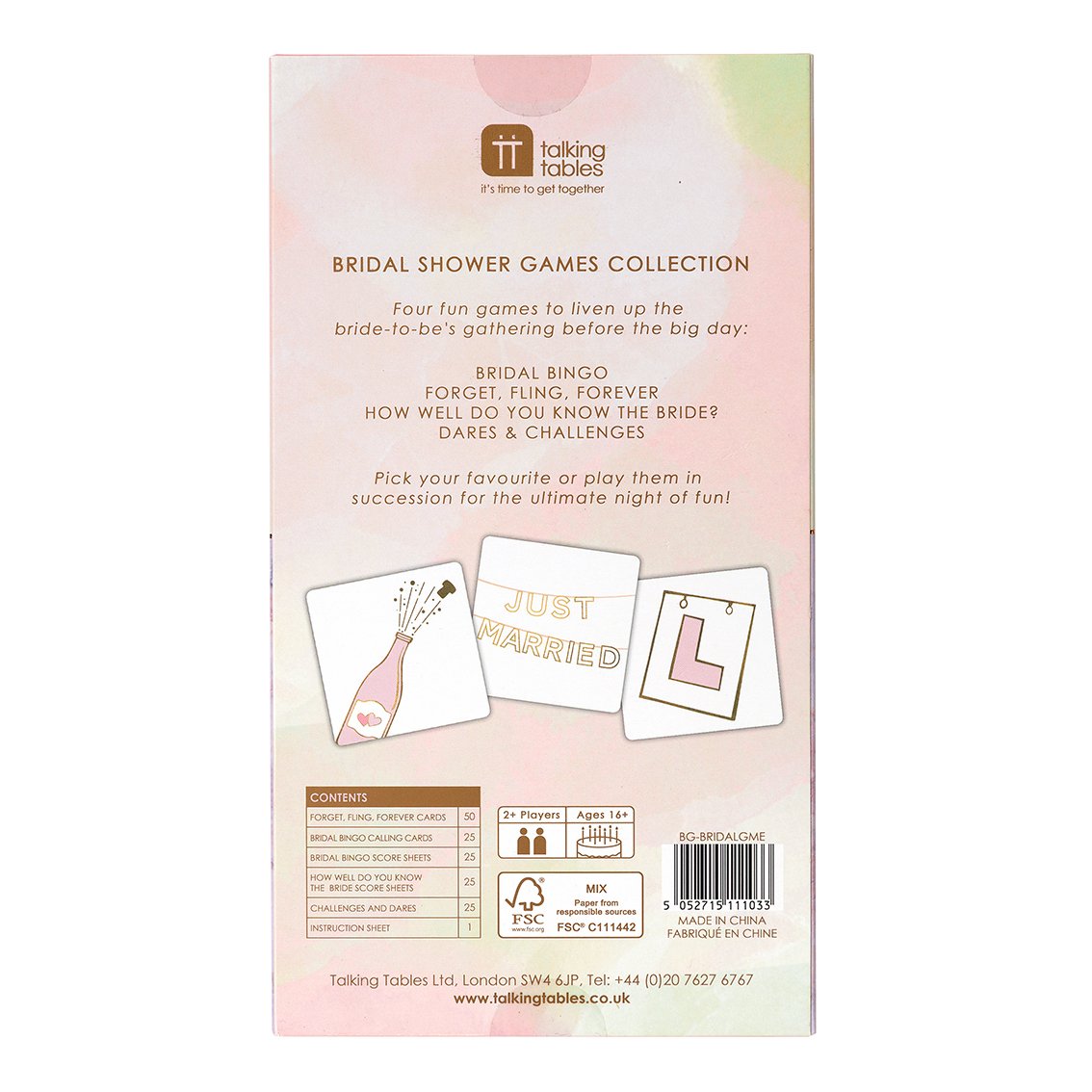 Blossom Bride Bridal Shower Games set
