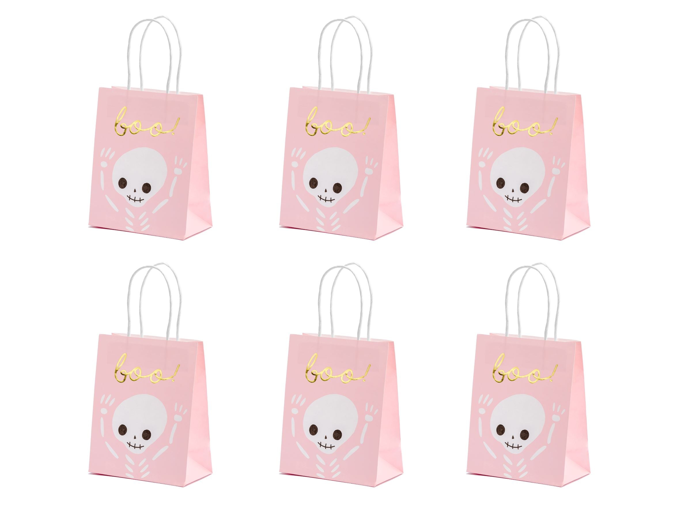 Boo Halloween Gift Bags Pink