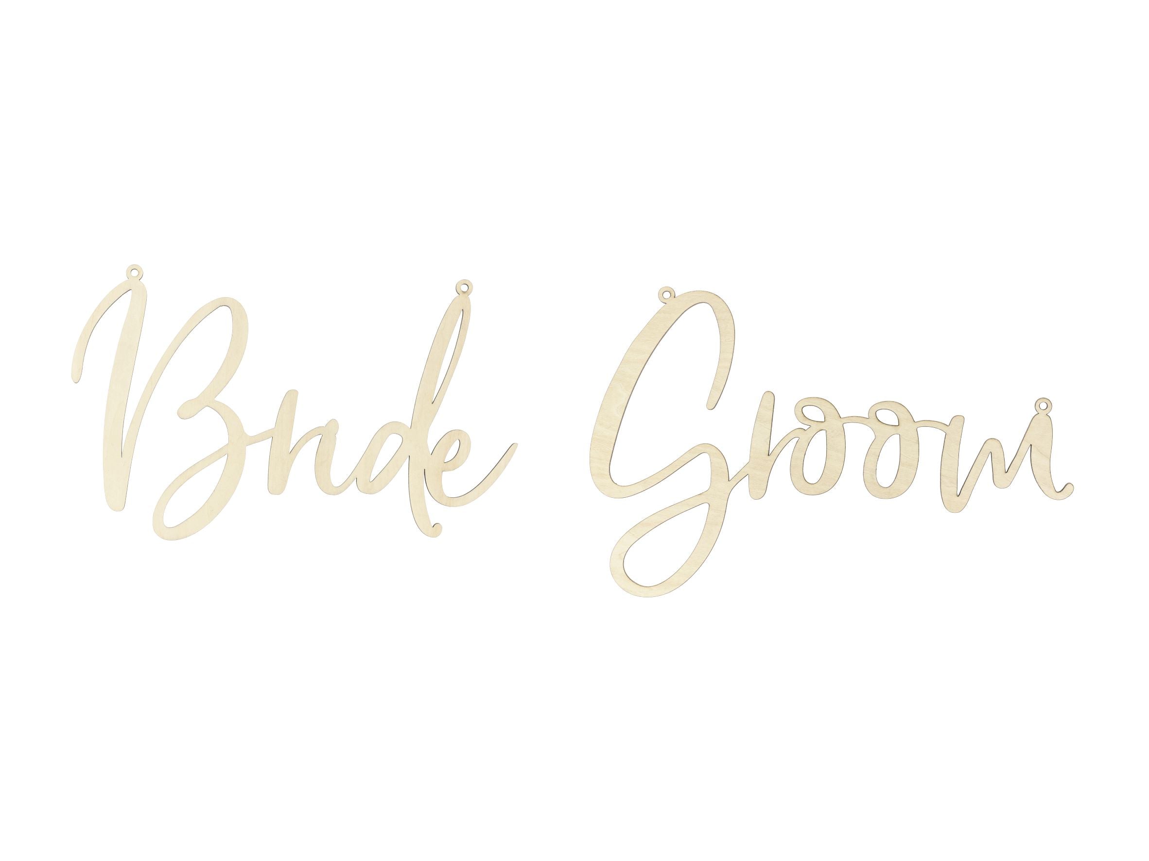 Bride Groom Wooden Chair Signs for wedding