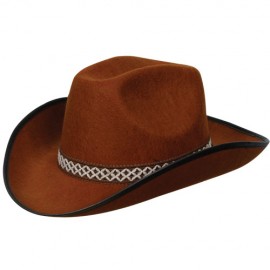 Brown Felt Cowboy Hat