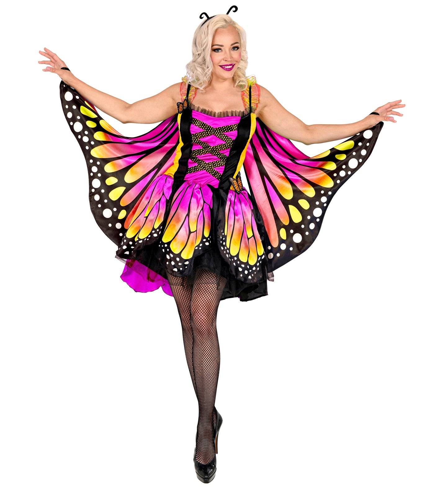 Ladies Butterfly Costume Purple and Yellow 