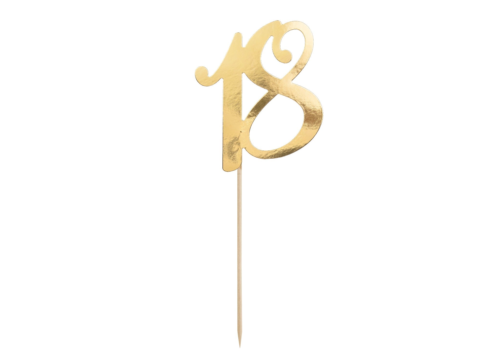 Cake Topper 18th Birthday Gold