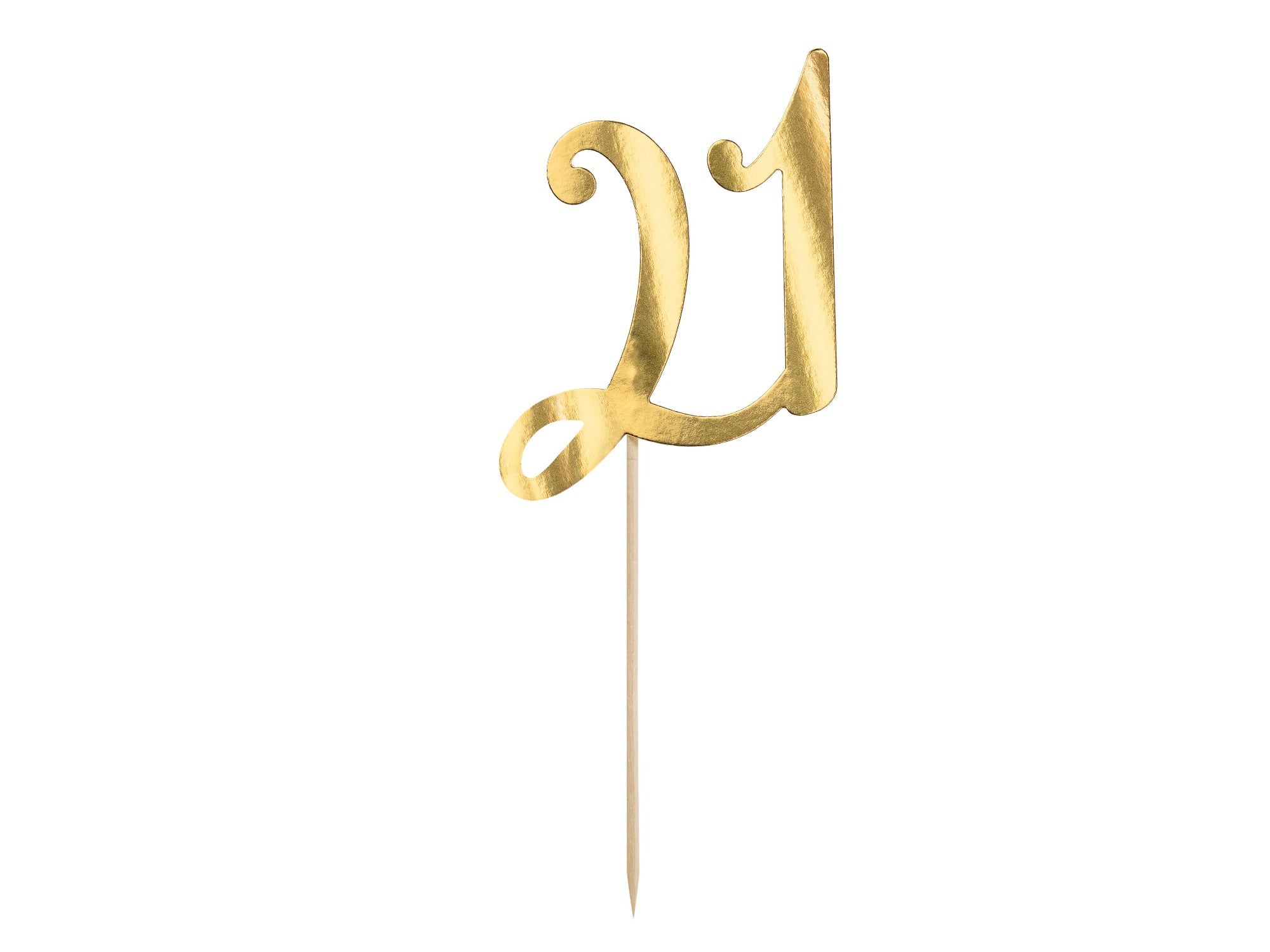 21st Birthday Cake Topper Gold