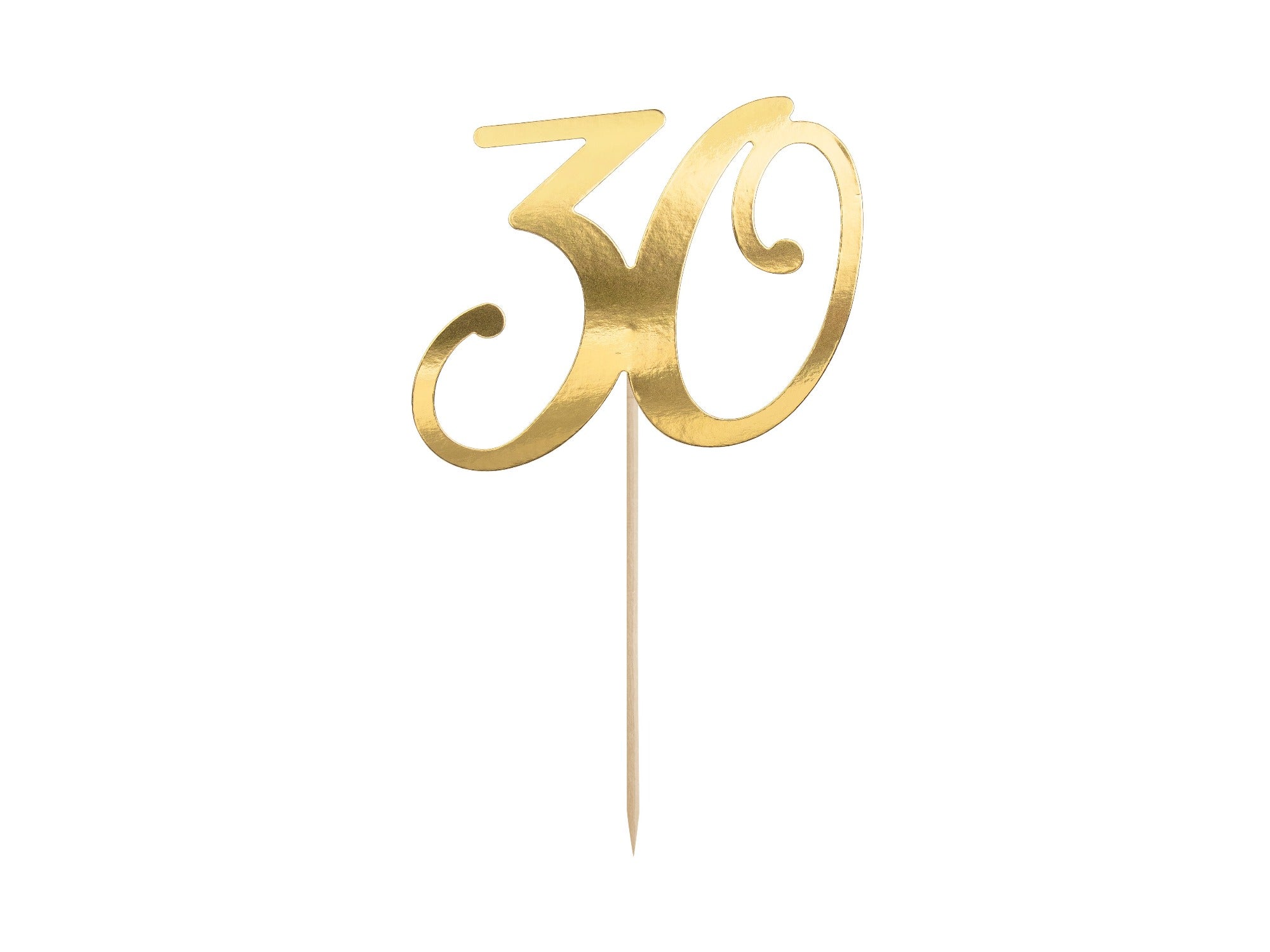 Cake Topper 30th Birthday Gold