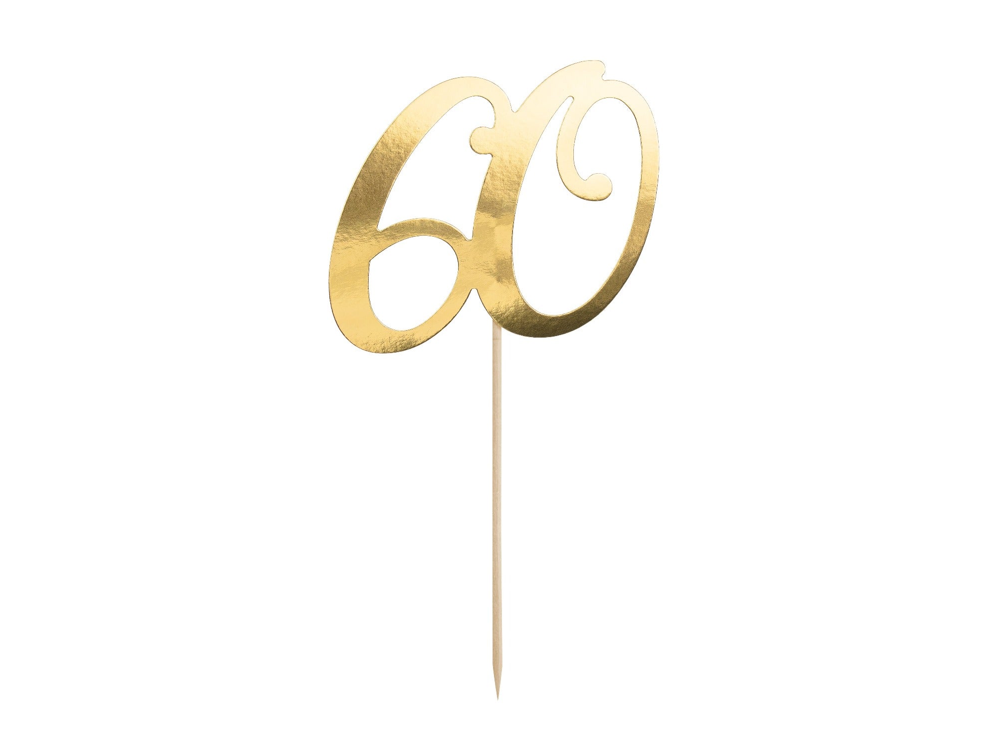 Cake Topper 60th Birthday Gold