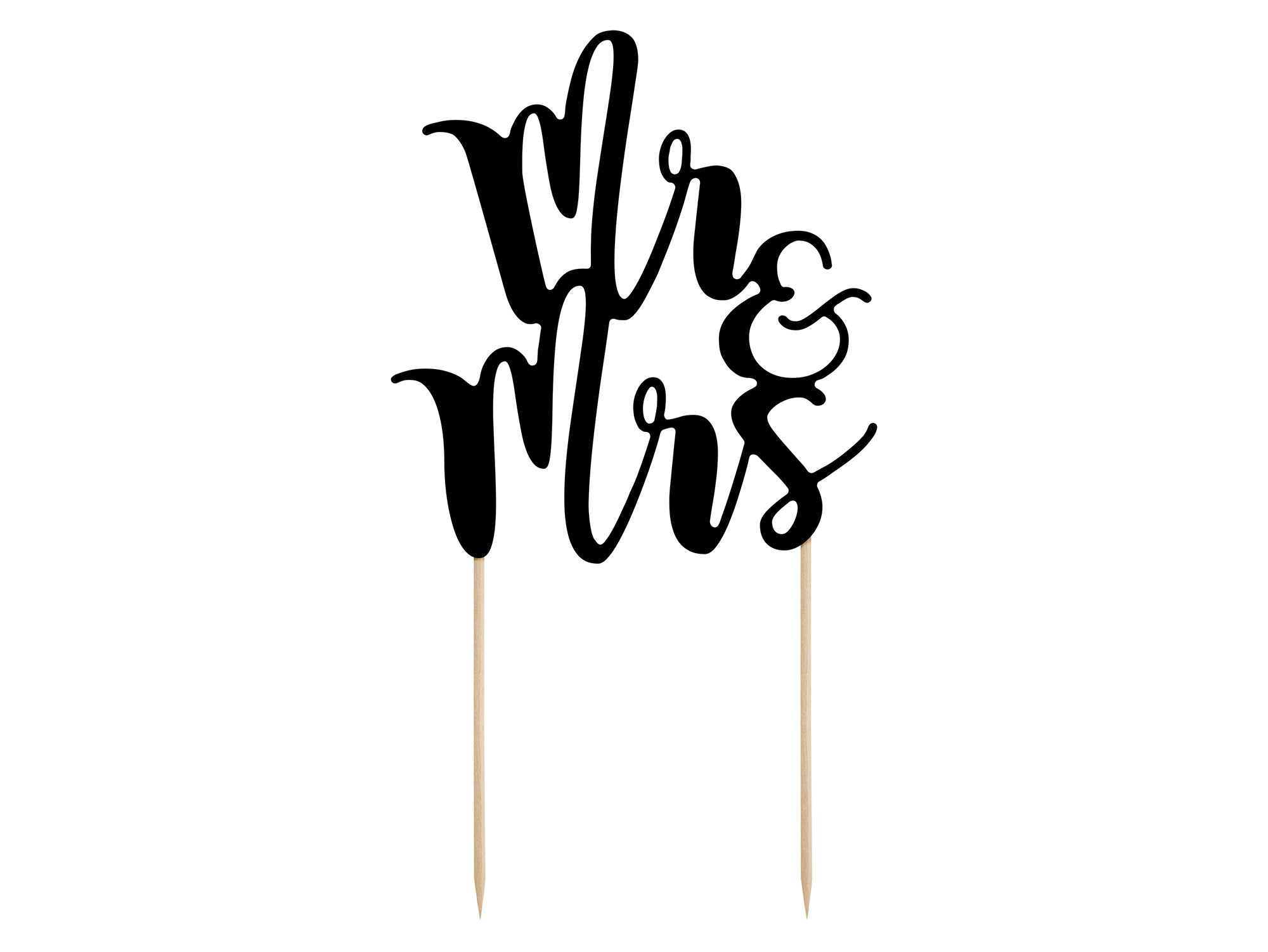 Cake Topper Mr & Mrs Black