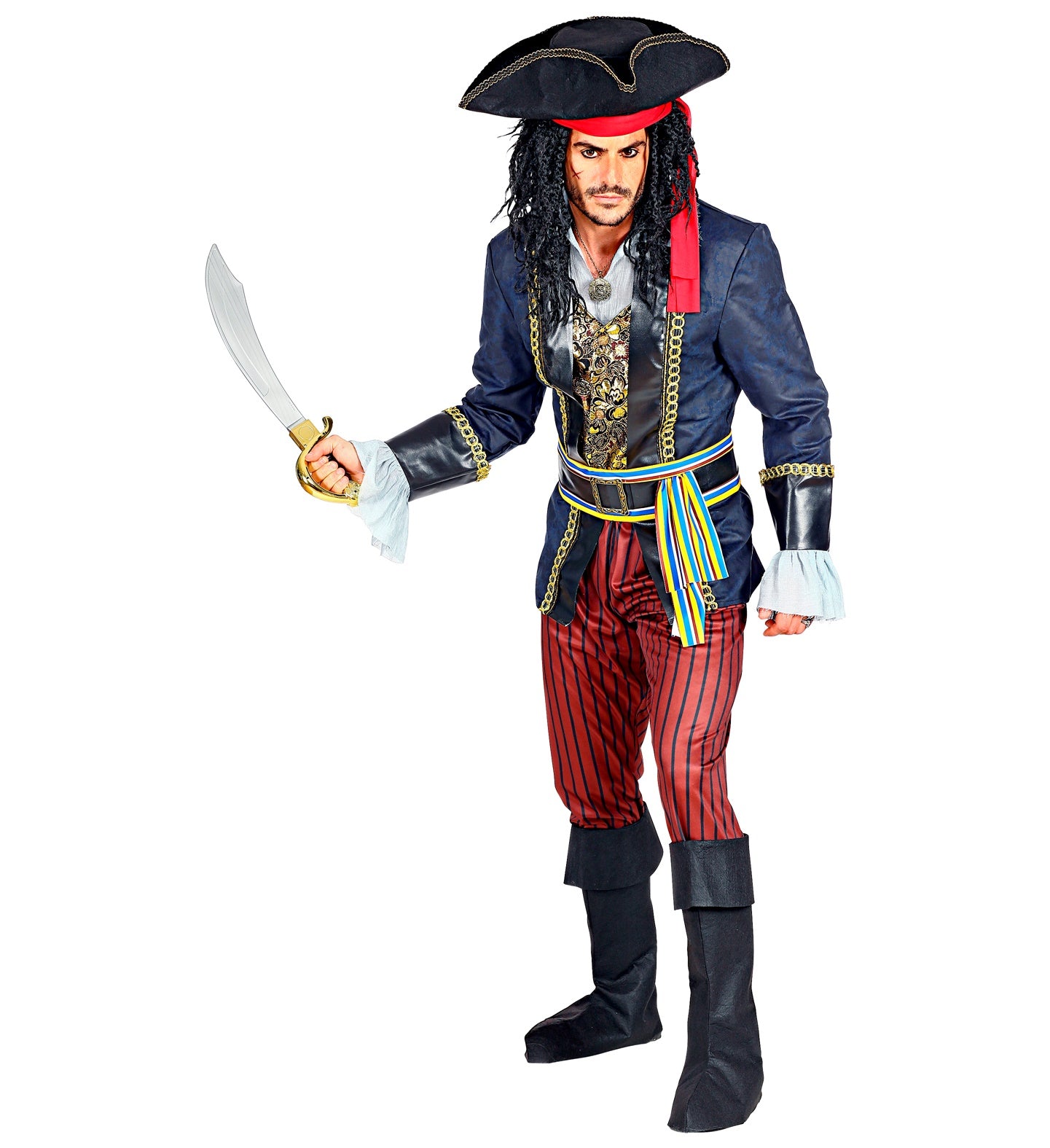 Caribbean Pirate Captain Costume Men's