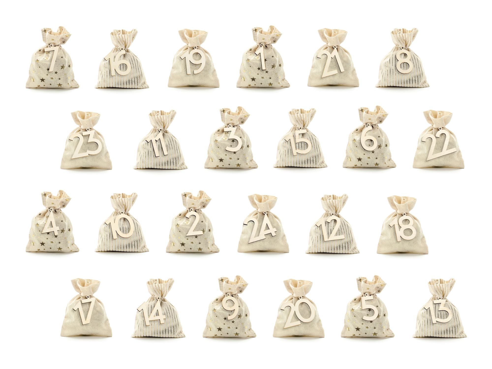 Advent Calendar Hanging Bags Set