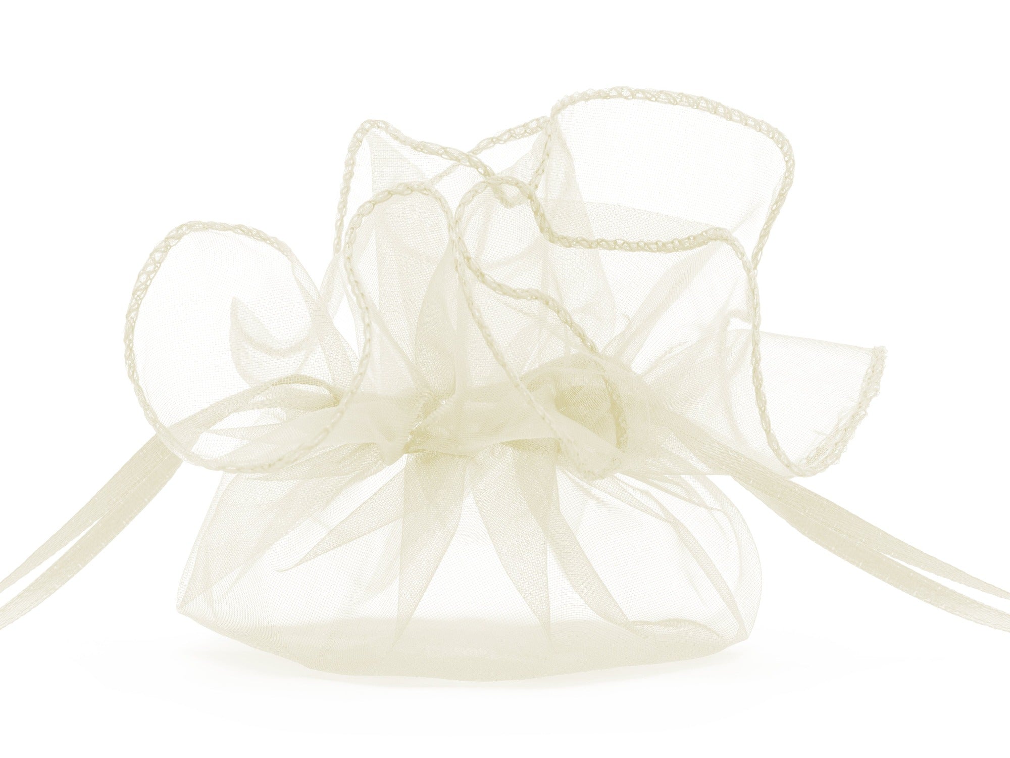 Cream Organza Bags Large 25cm
