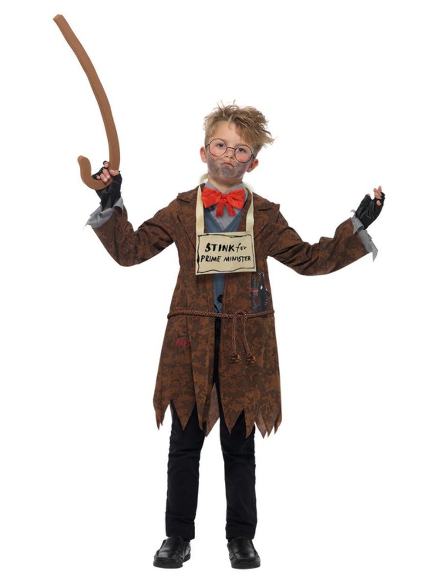 David Walliams Deluxe Mr Stink Costume Kids Brown main image 1