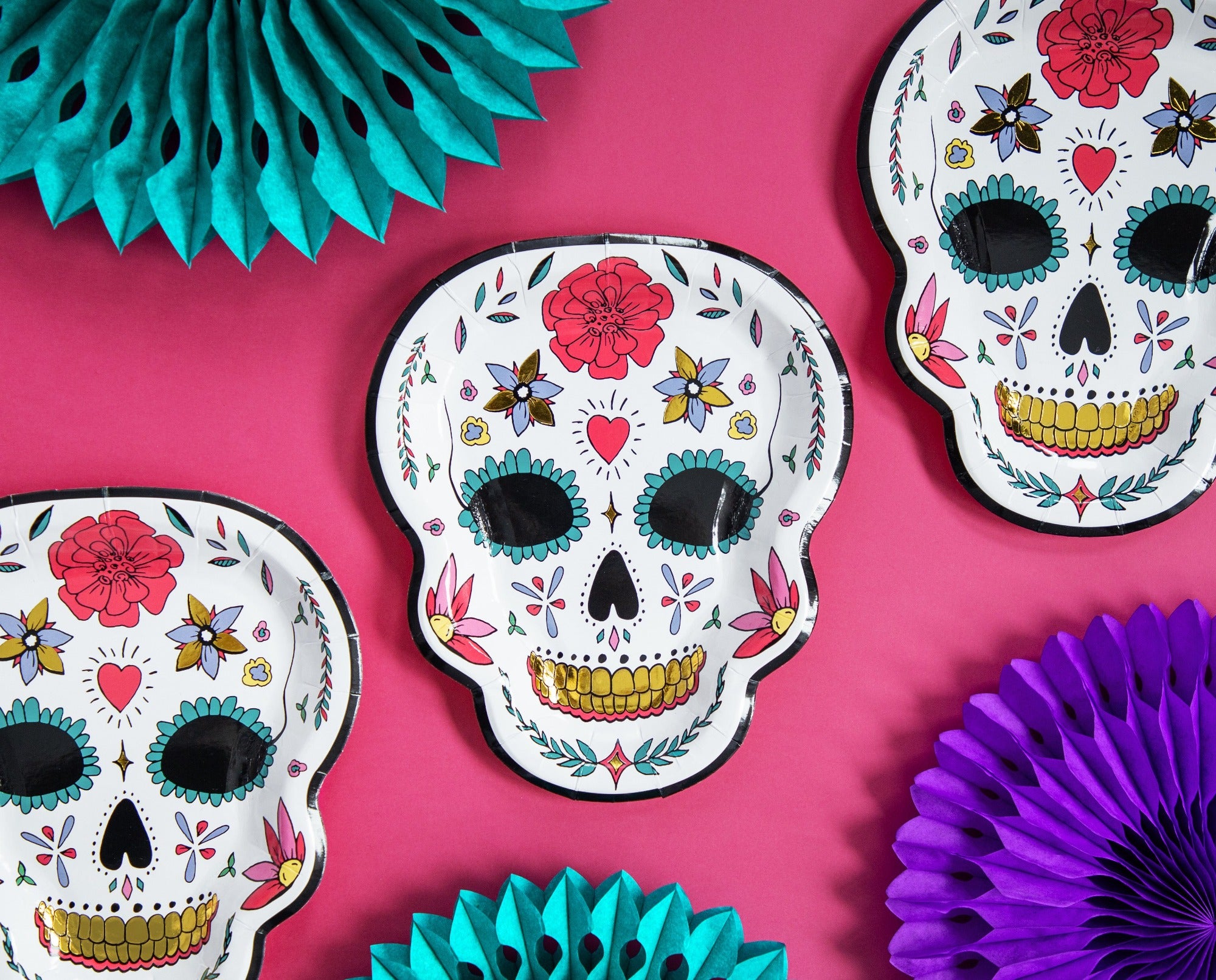 Day of the dead Sugar Skull Plates