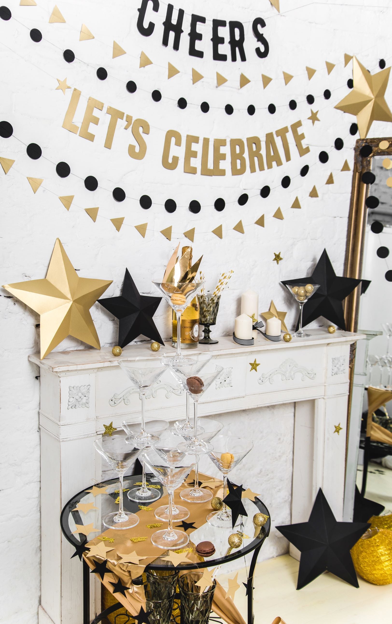 Decoration Stars Gold pack