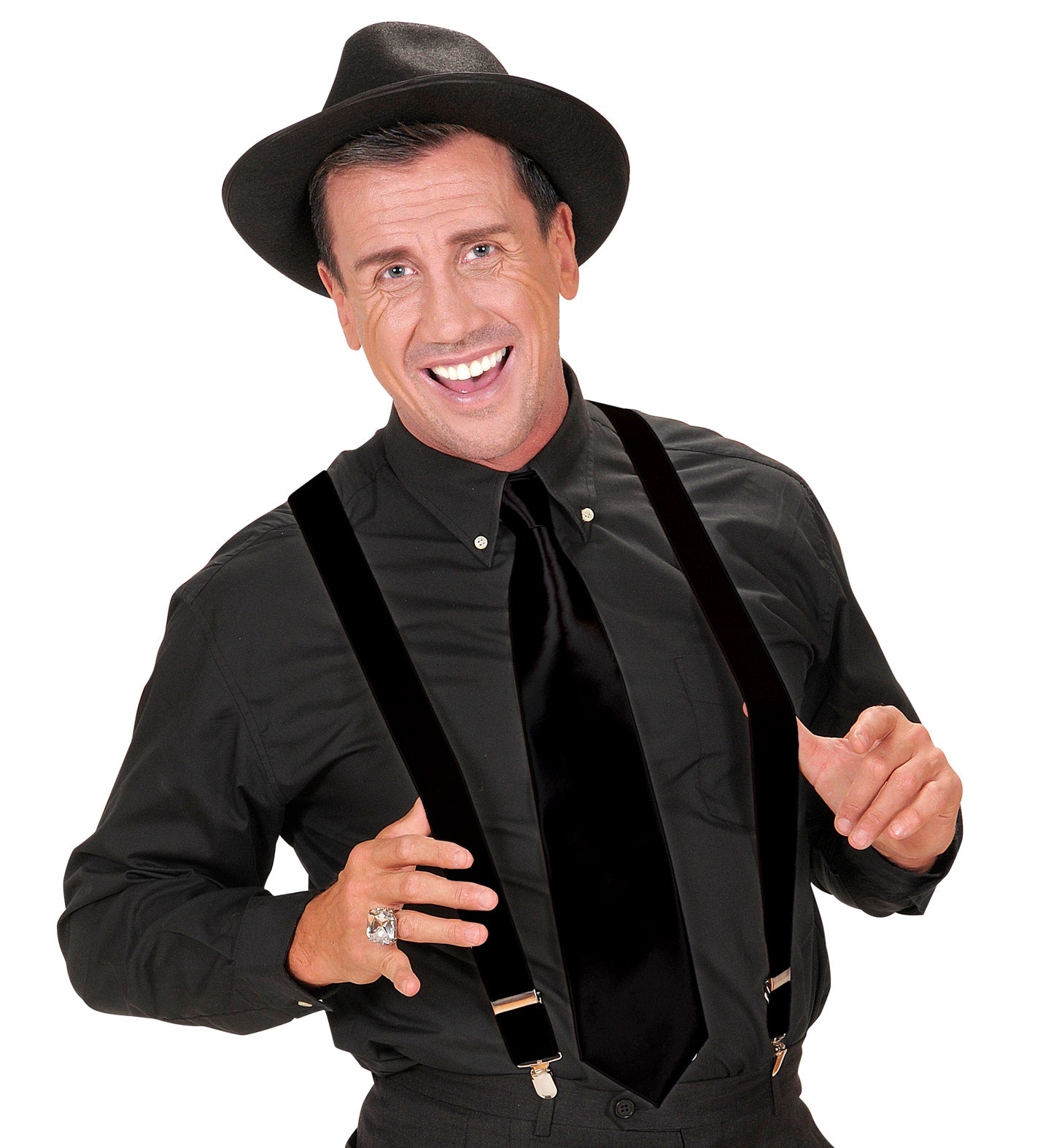 Deluxe Gangster Braces Black