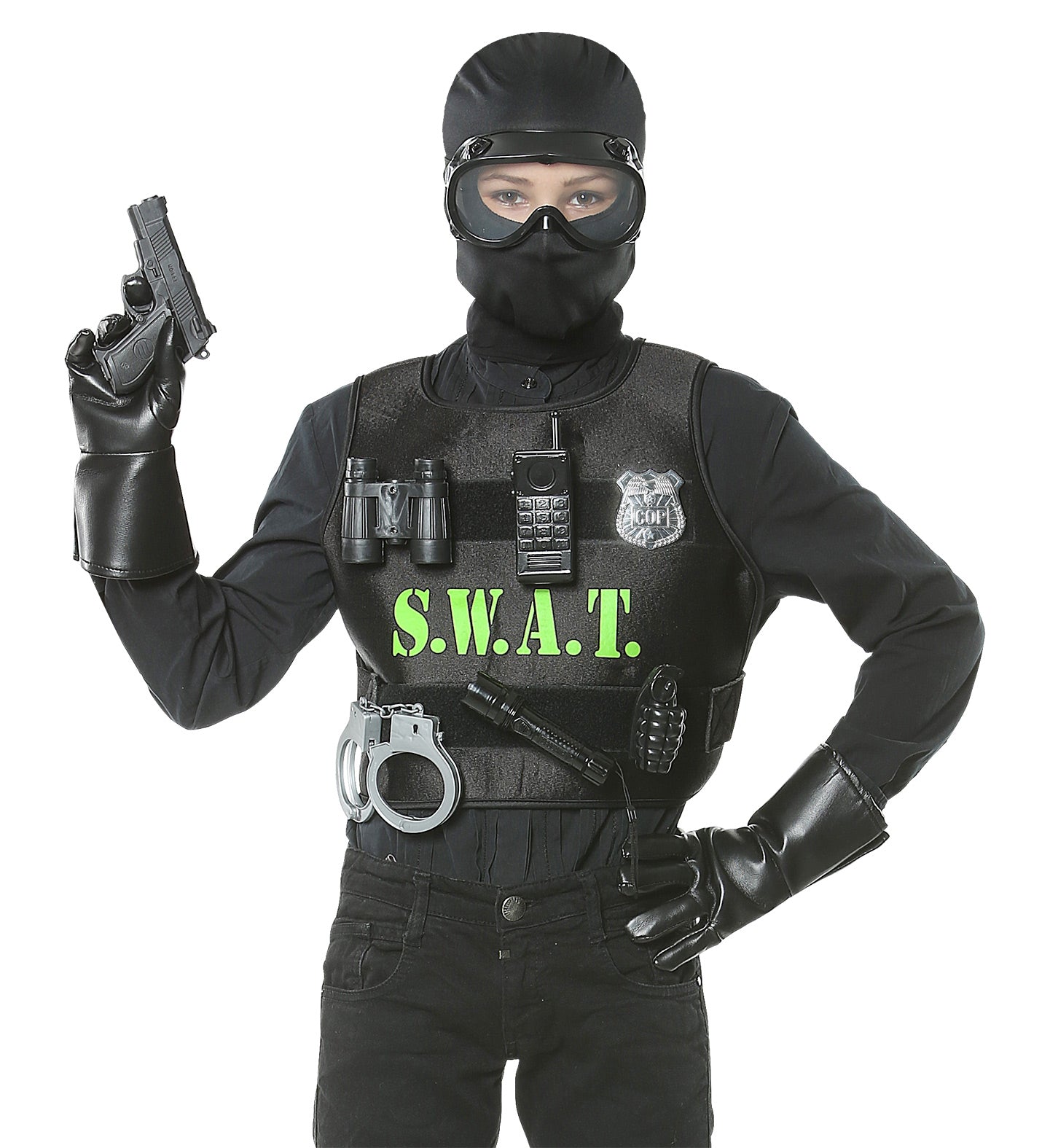 Kids deluxe SWAT Police Costume
