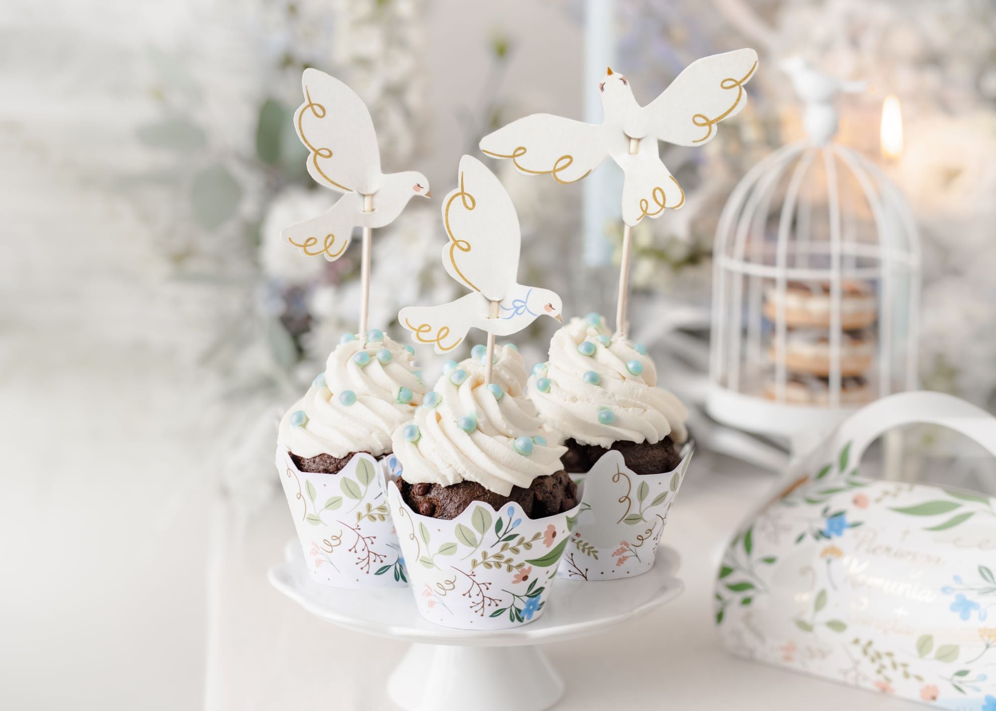 Dove Cupcake Toppers for first communion