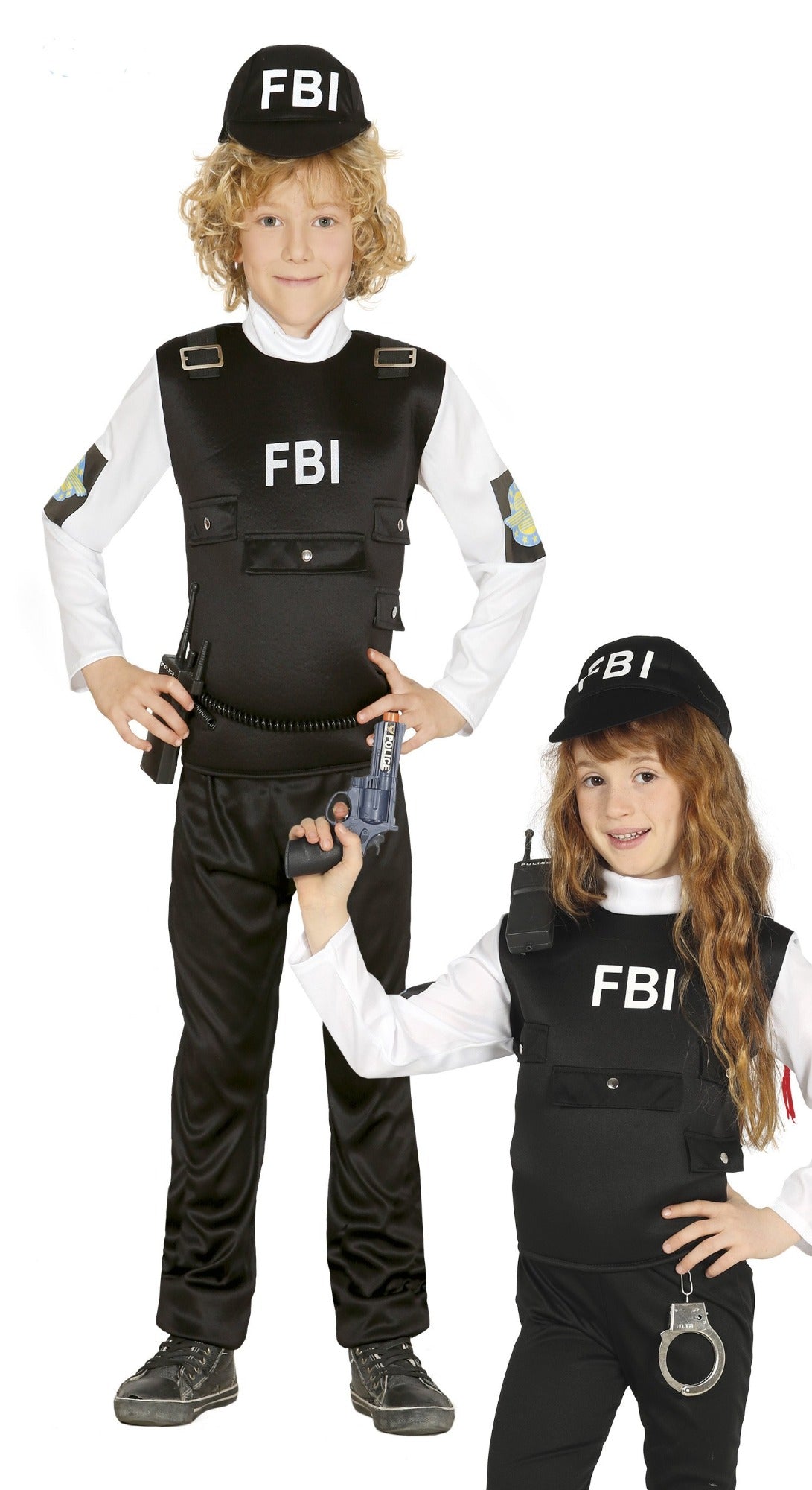 Child Kids SWAT FBI Agent Police Cop Officer Fancy Dress Costume Outfit New