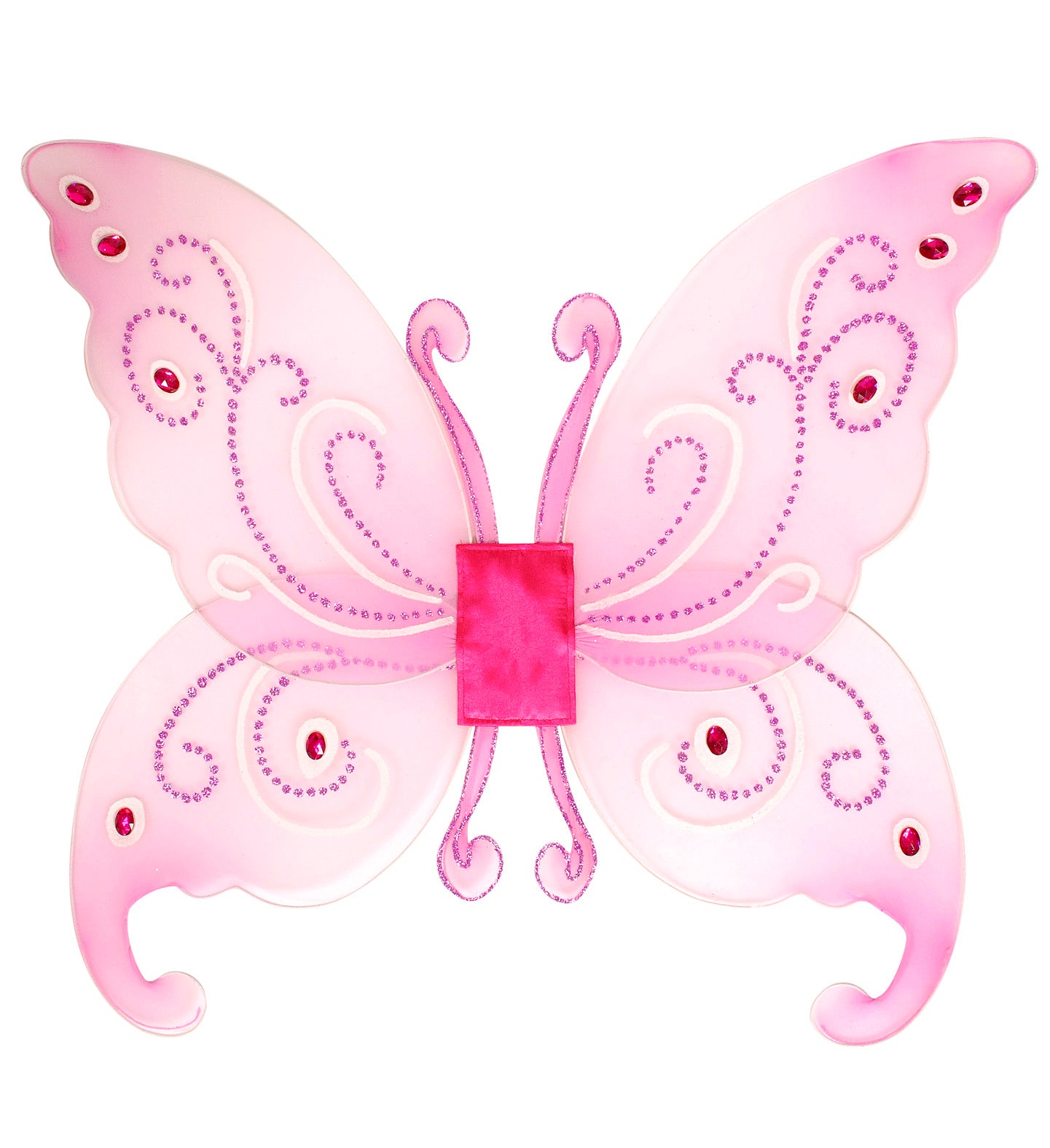 Fantasy Glitter fairy Wings with Gems pink