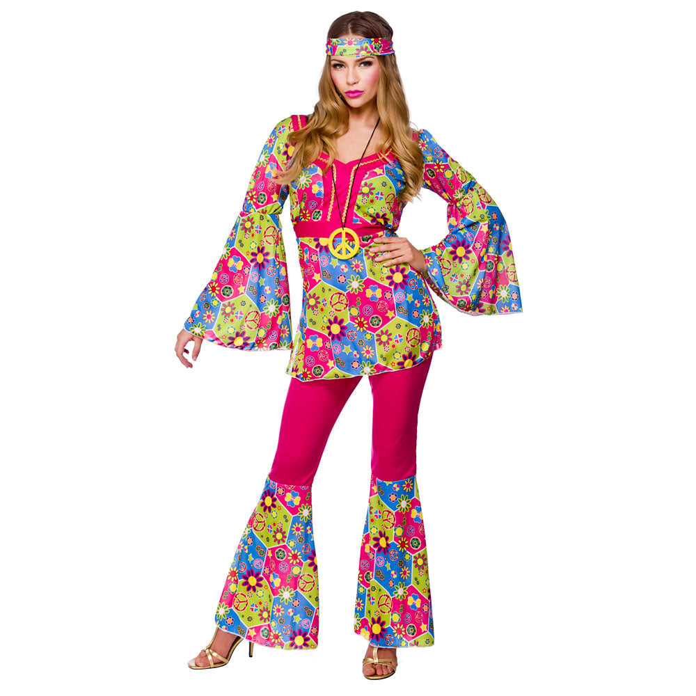 1960's Feelin Groovy Hippie Costume for women.