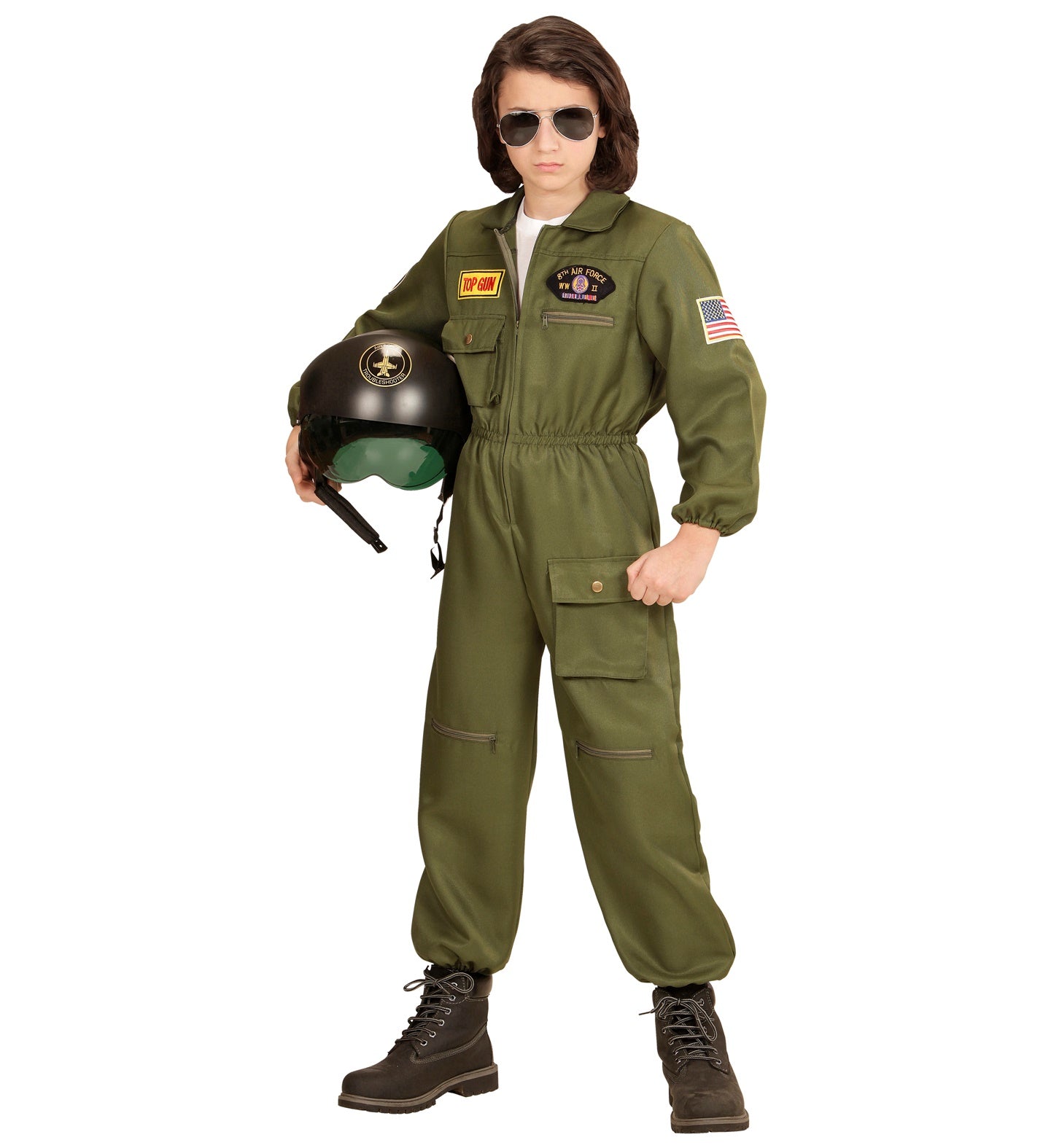 Fighter Jet Pilot Maverick Top Gun Costume boys