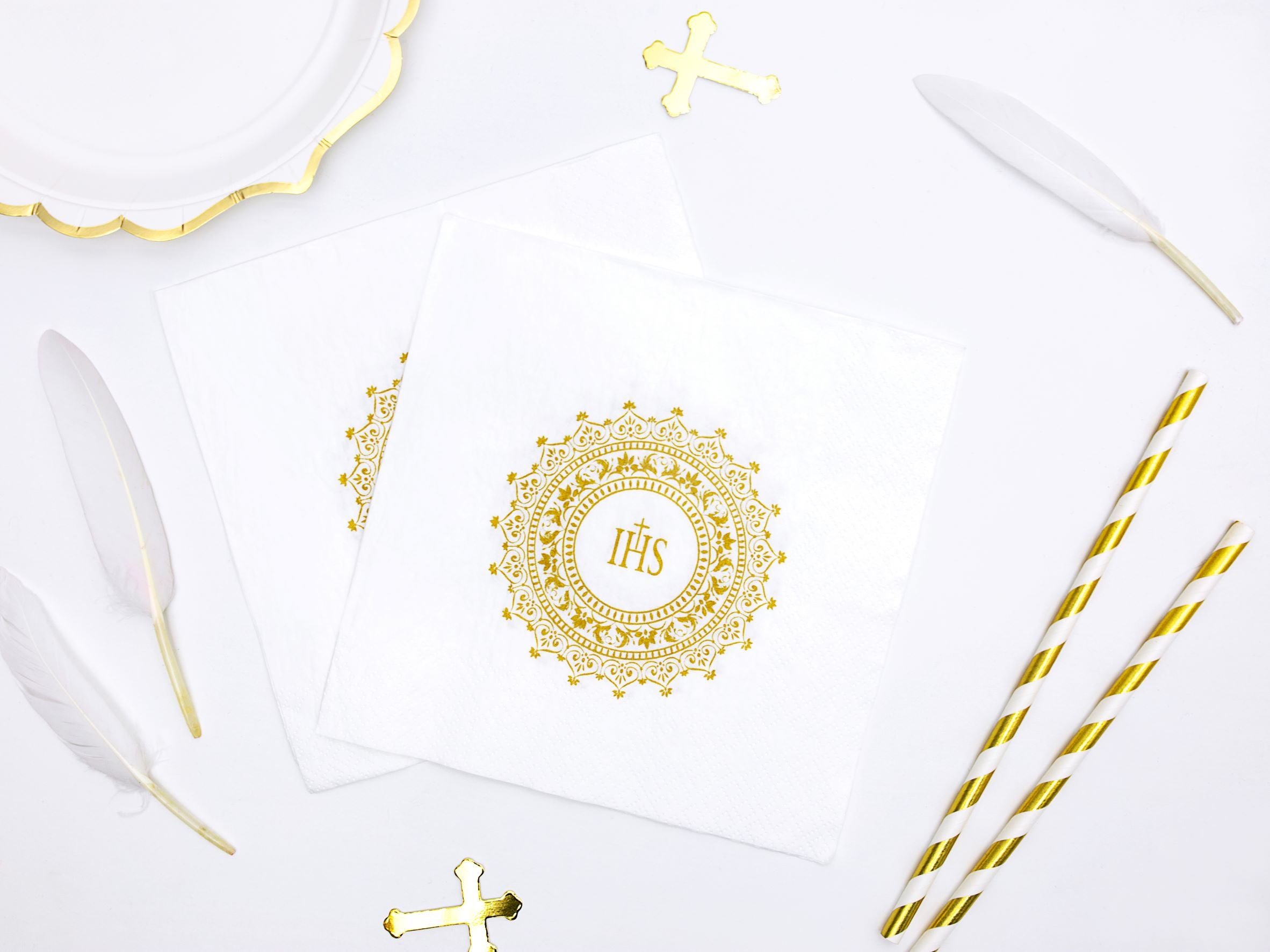 First Communion Confirmation IHS Napkins Pack of 20