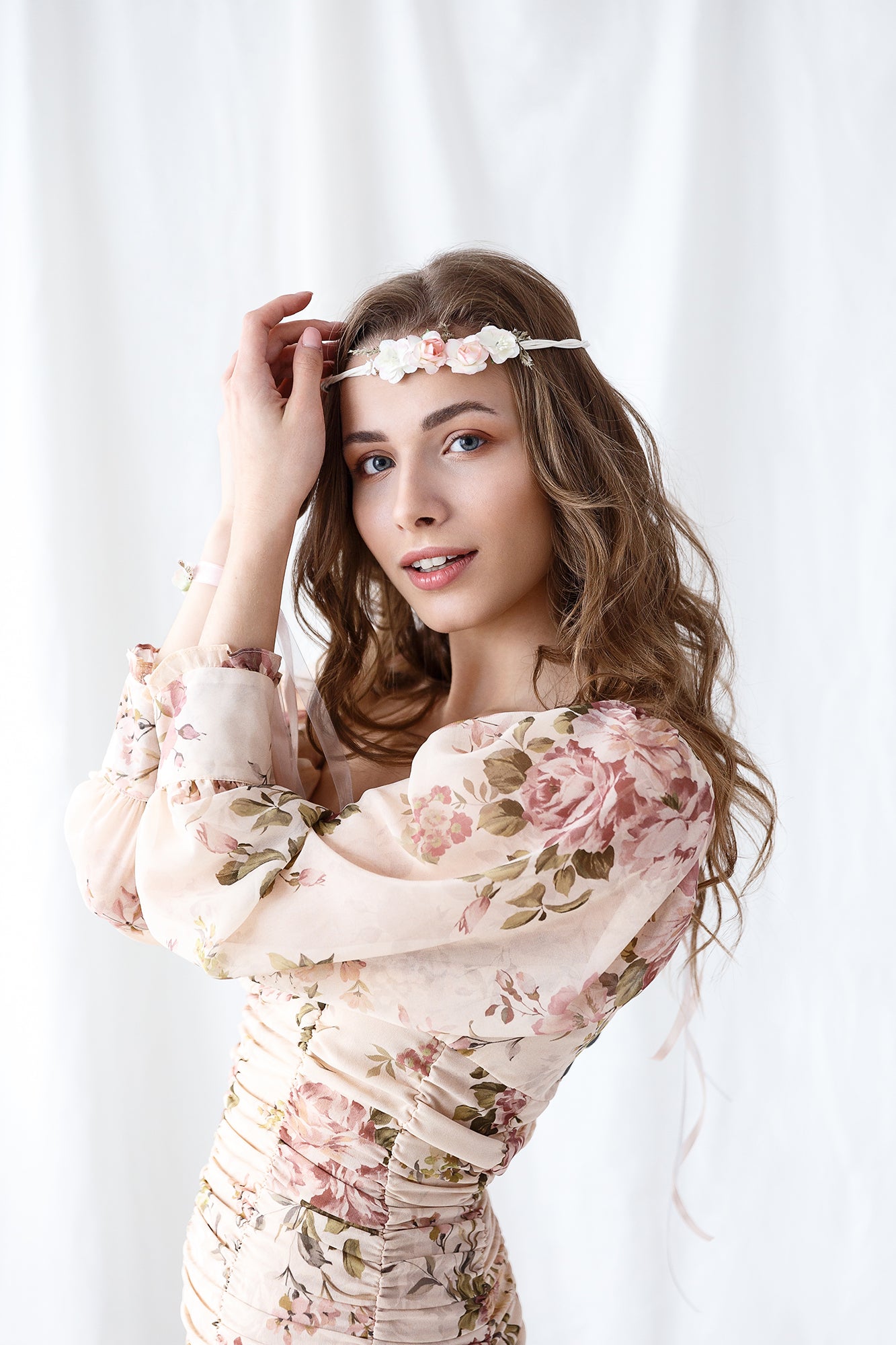 Flower Crown Light Peach 18cm