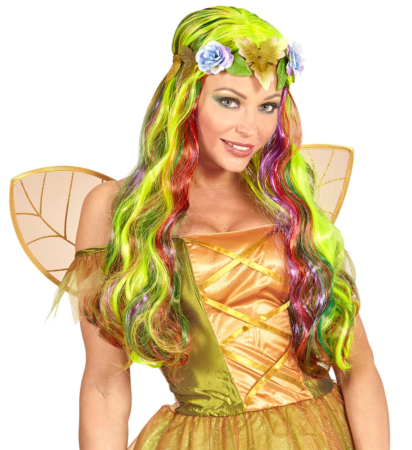 Flower Fairy Wig with Floral Crown