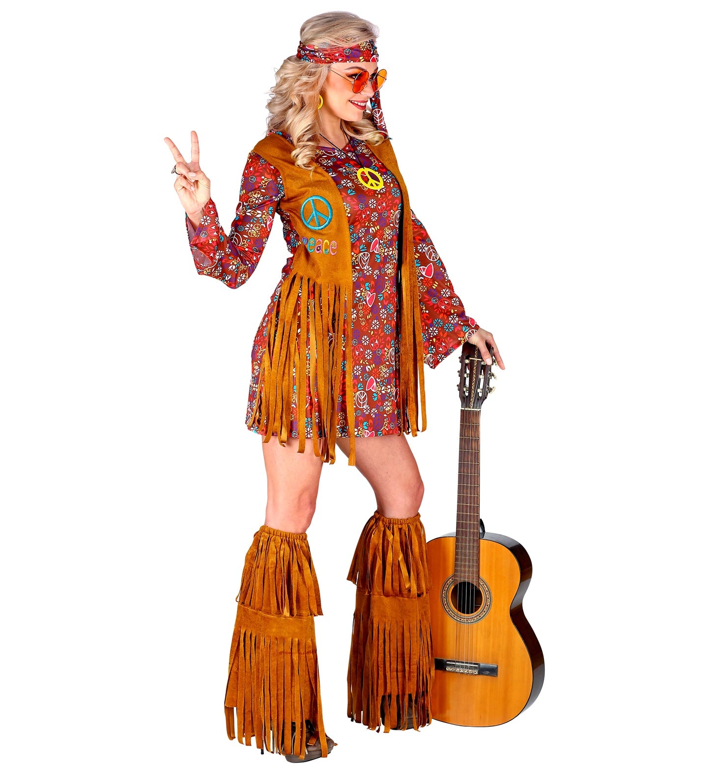 Flower Power Fringe Hippie dress Ladies