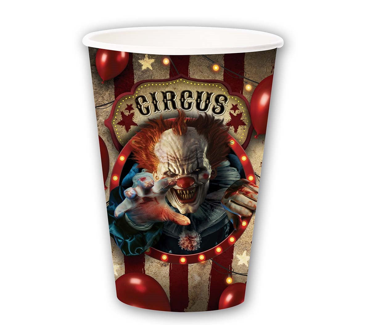 Freaky Clown Cups Halloween Tableware