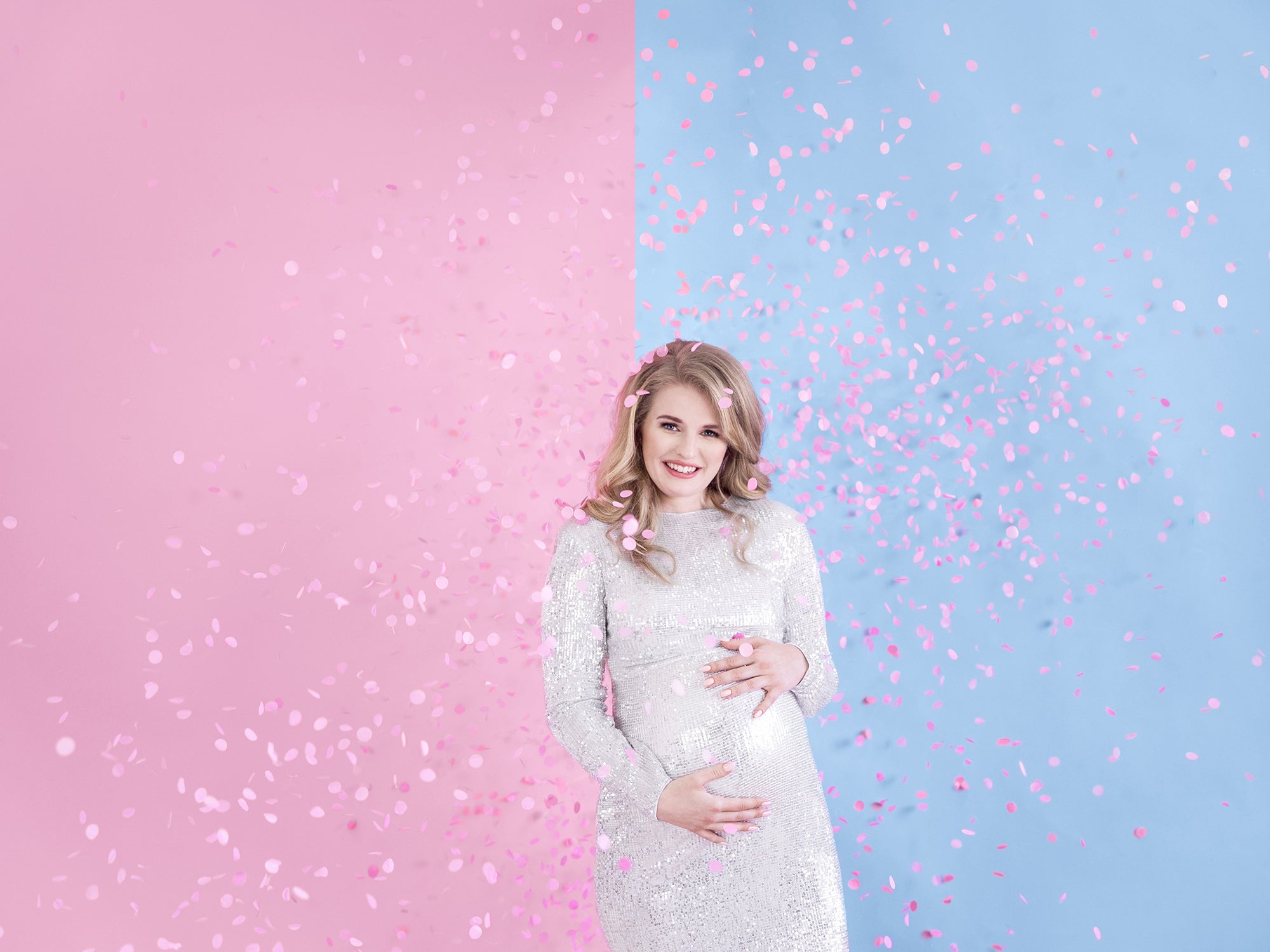 Gender Reveal Confetti Cannon Pink for baby girl