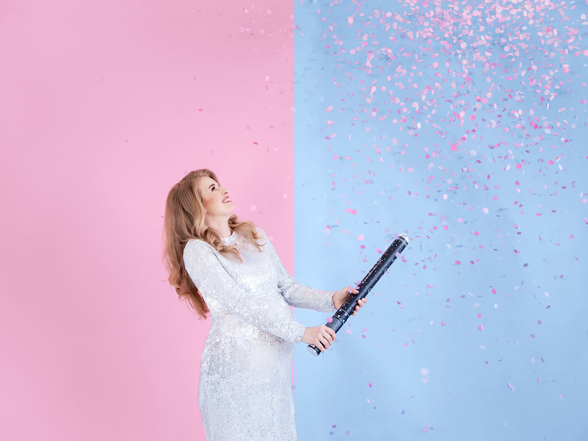 Girl Gender Reveal Confetti Cannon Pink