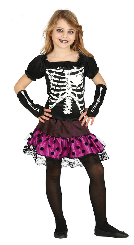 Girls Urban Skeleton Halloween Costume