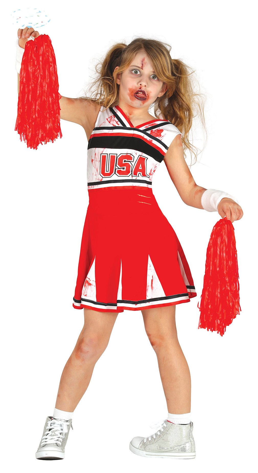 Girls Zombie Cheerleader Children's Costume