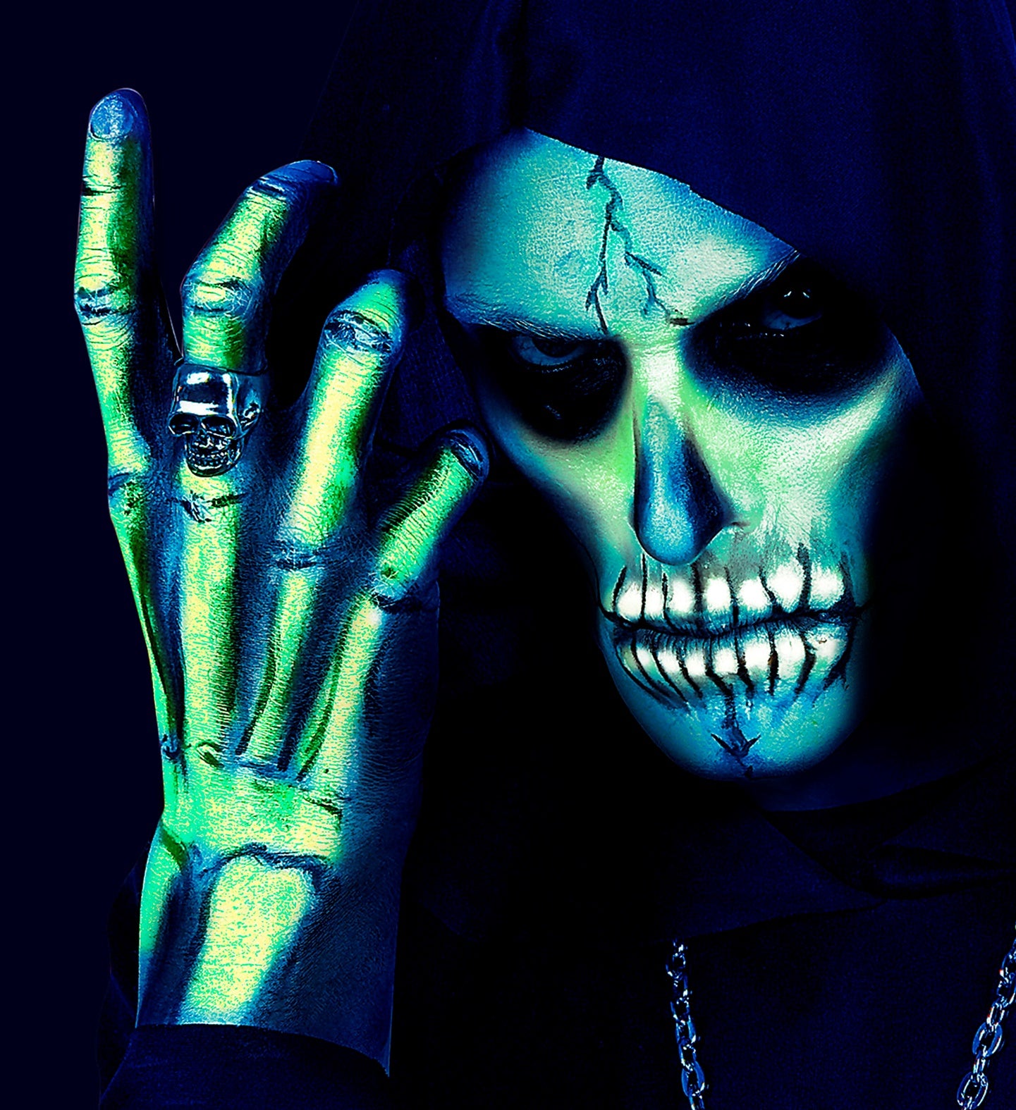 Glow in the Dark Aqua Face & Body Paint