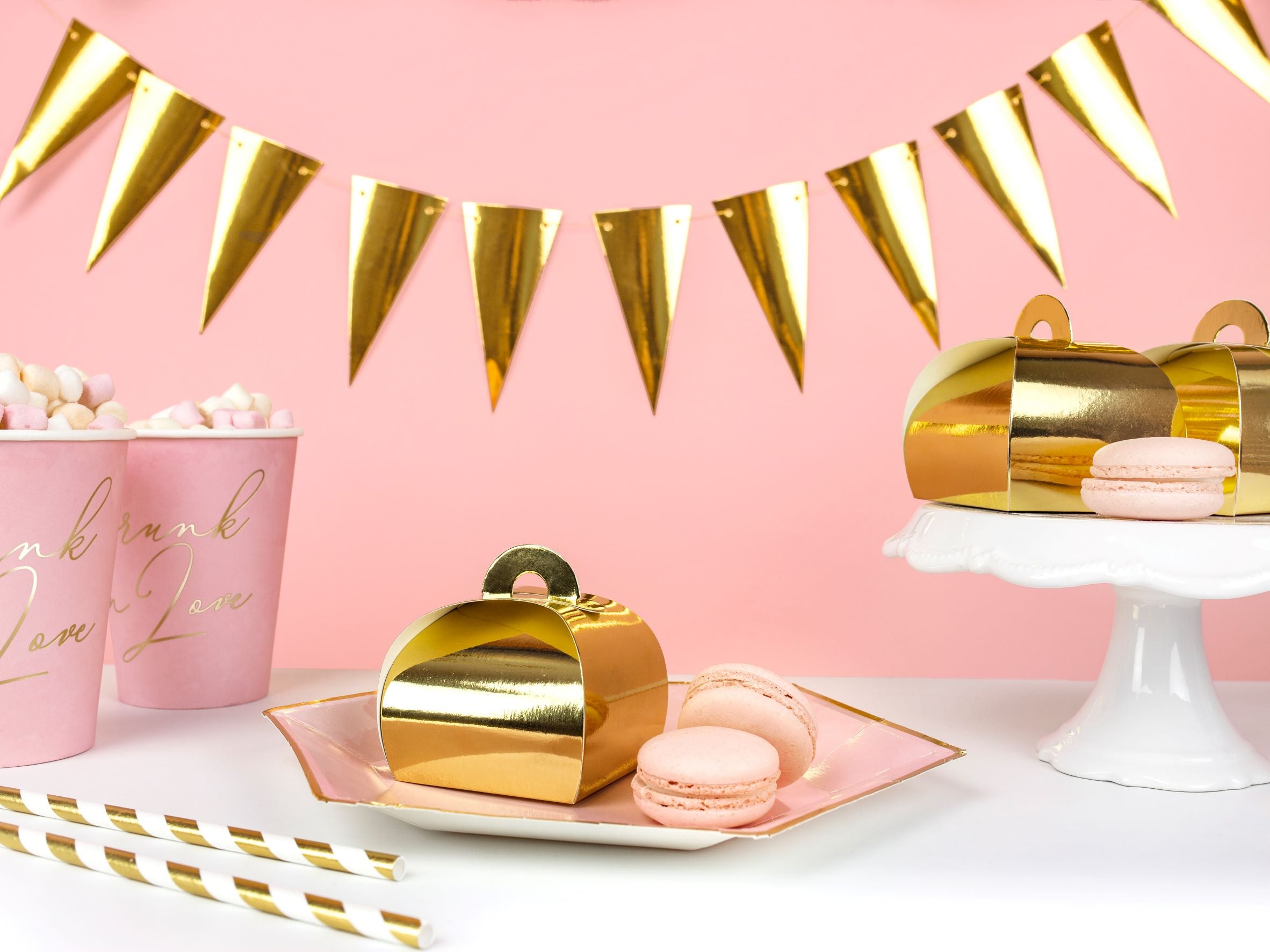 gold favor boxes
