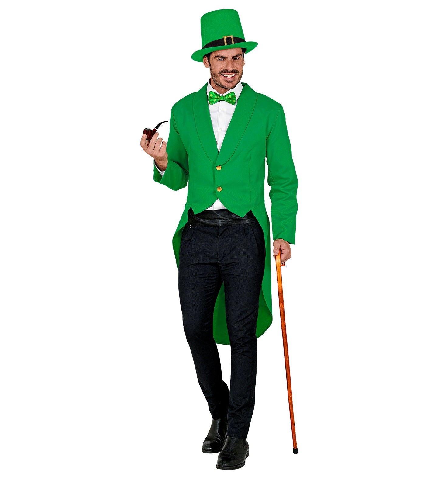 Green Tailcoat Jacket Men's Patricks Day Costume