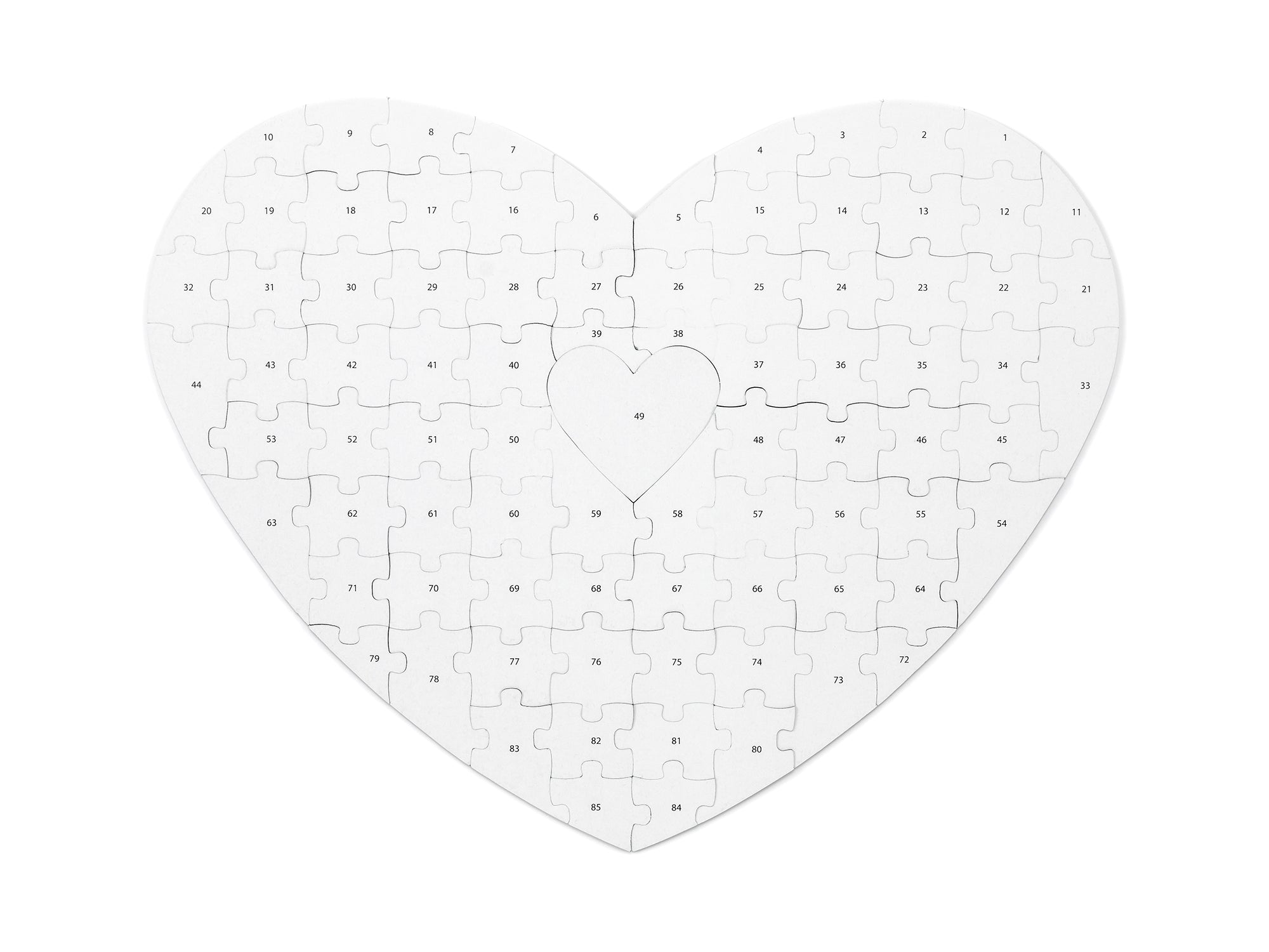 Guest Book Heart jigsaw front