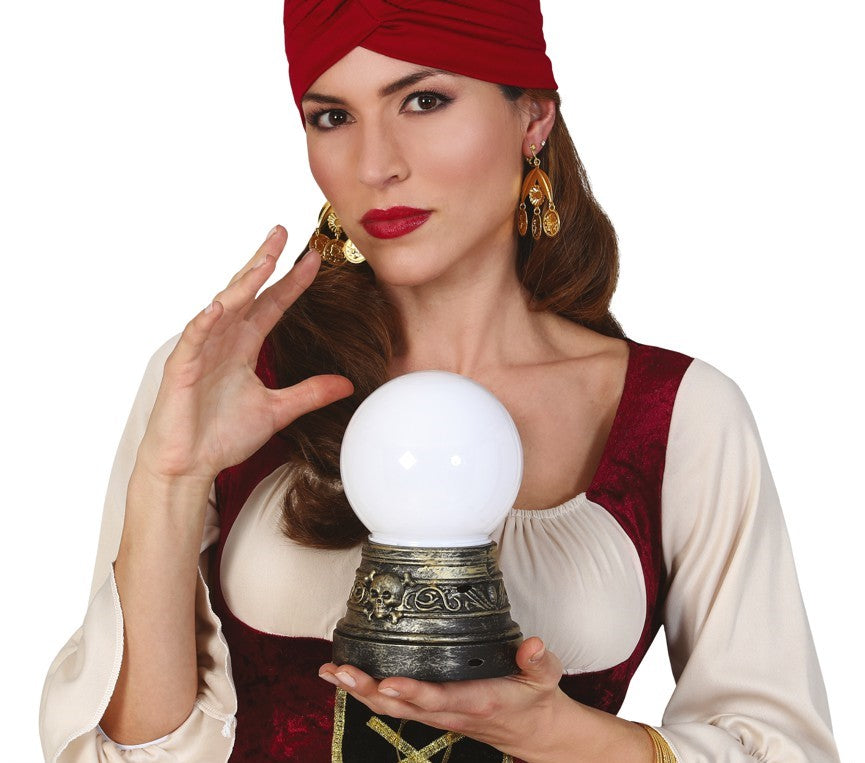 Gypsy Fortune Teller Crystal Ball Prop 18cm