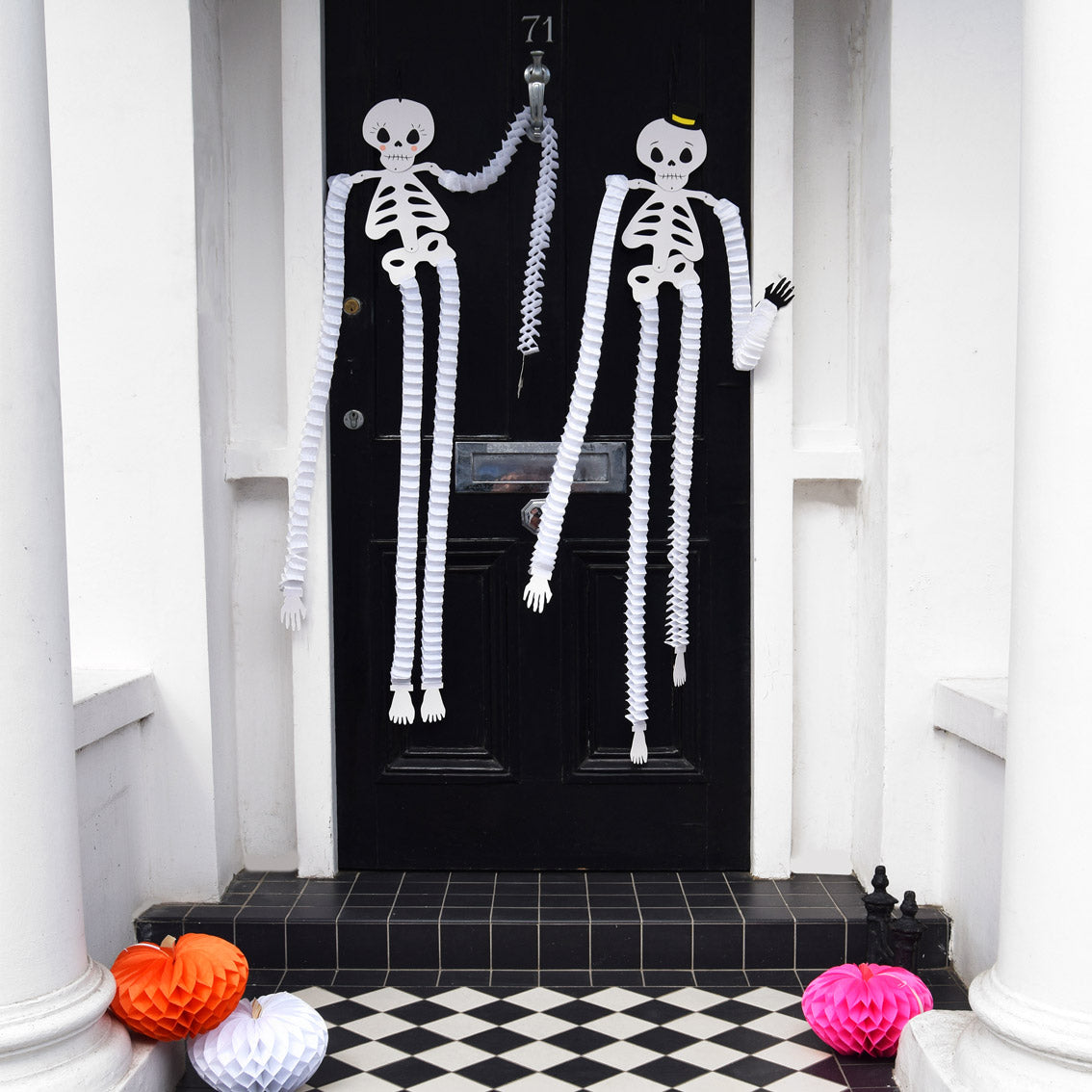 Halloween Skeleton Paper Honeycomb Hanging Decoration