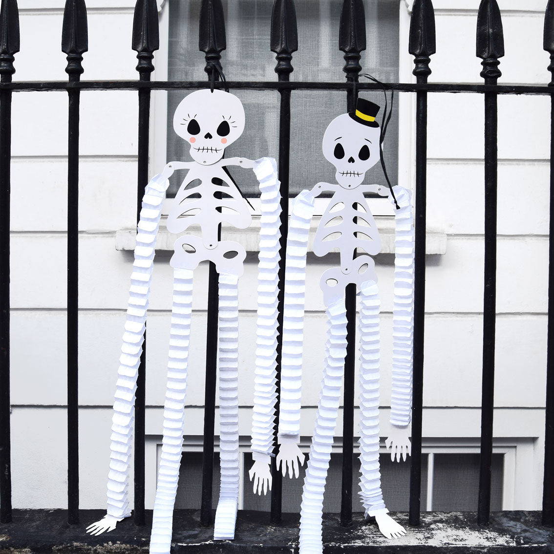 Halloween Skeletons Paper Honeycomb Hanging Decoration