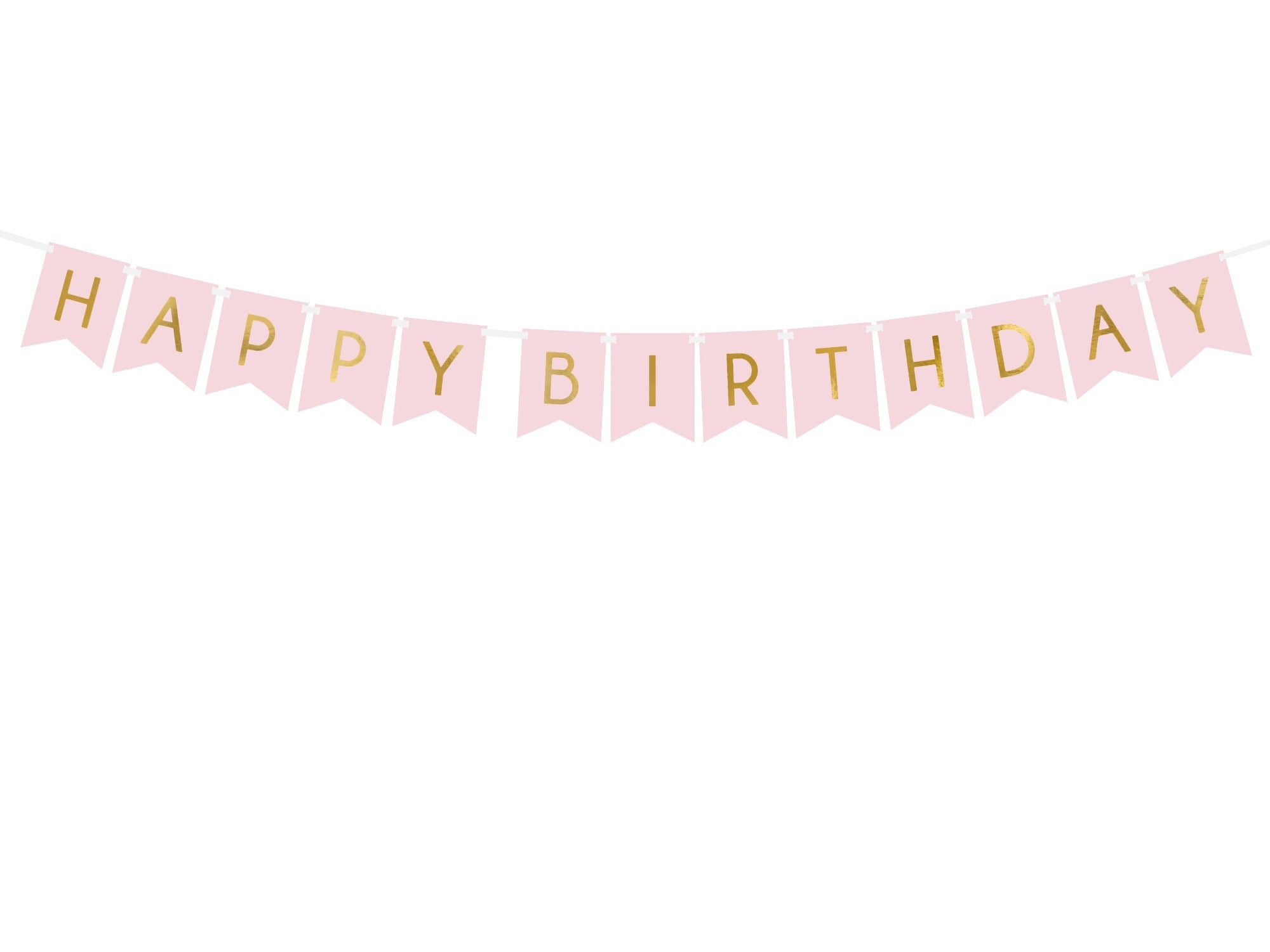 Happy Birthday Banner Light Pink